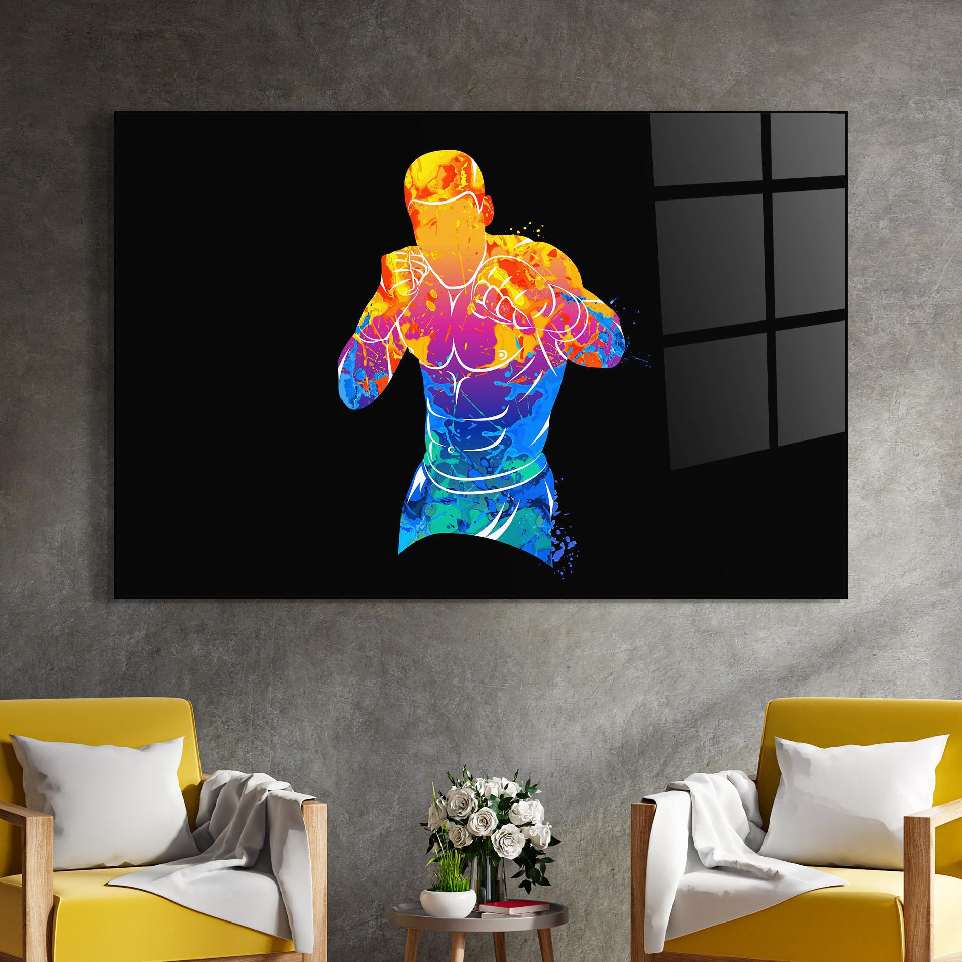 Üvegkép Colorful Box mockup 4