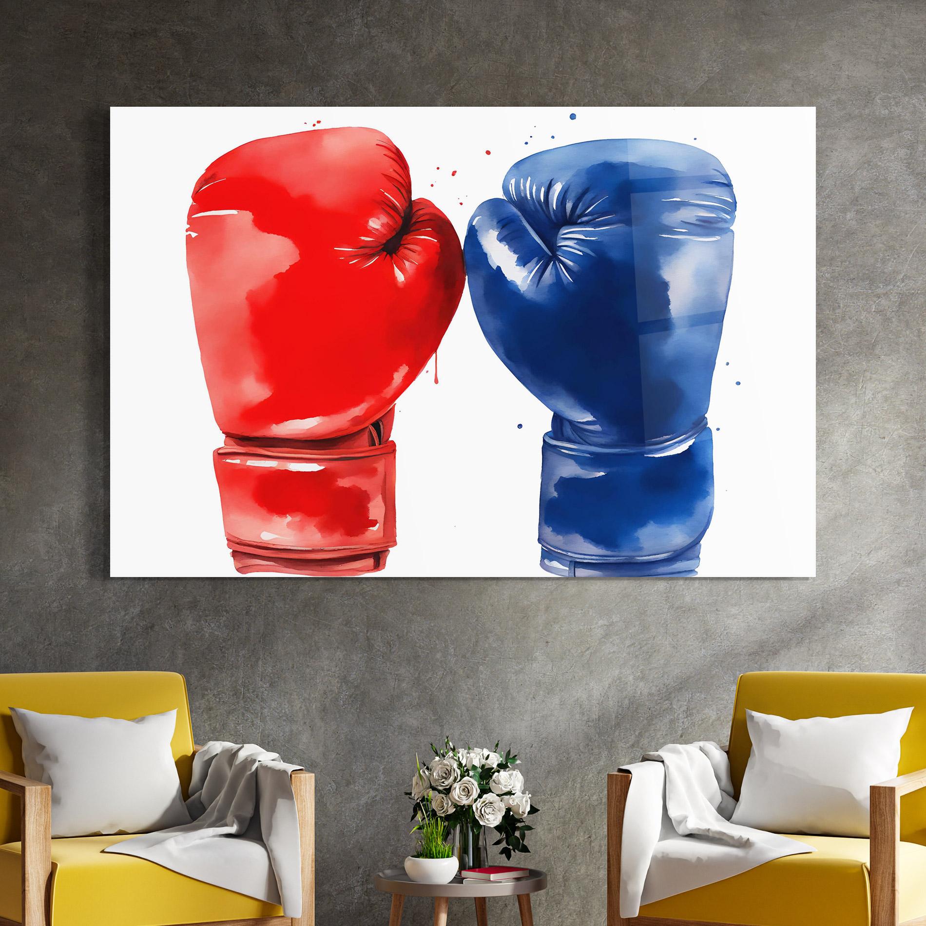 Üvegkép Red Blue Box mockup 4