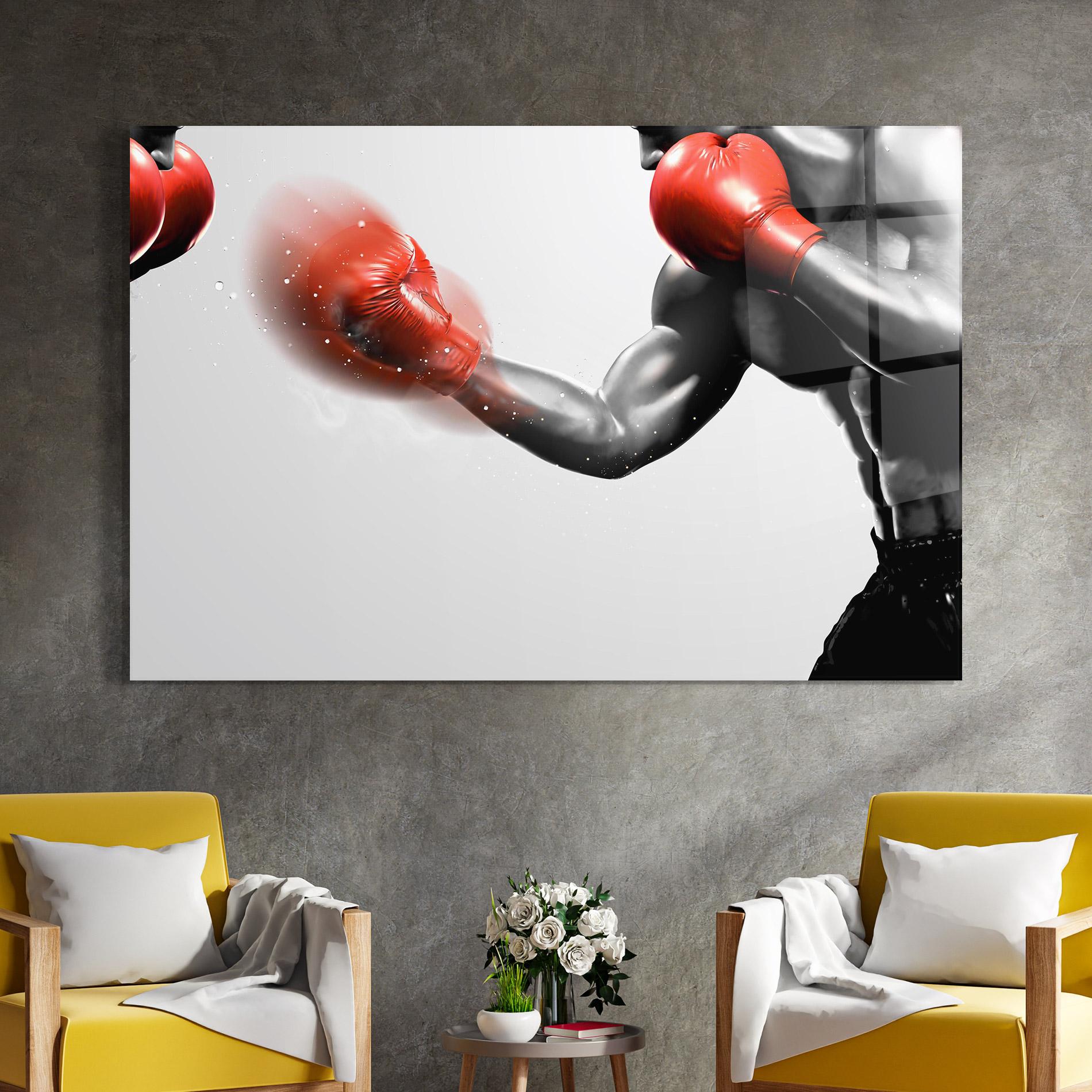 Üvegkép Red Smoke Box mockup 4