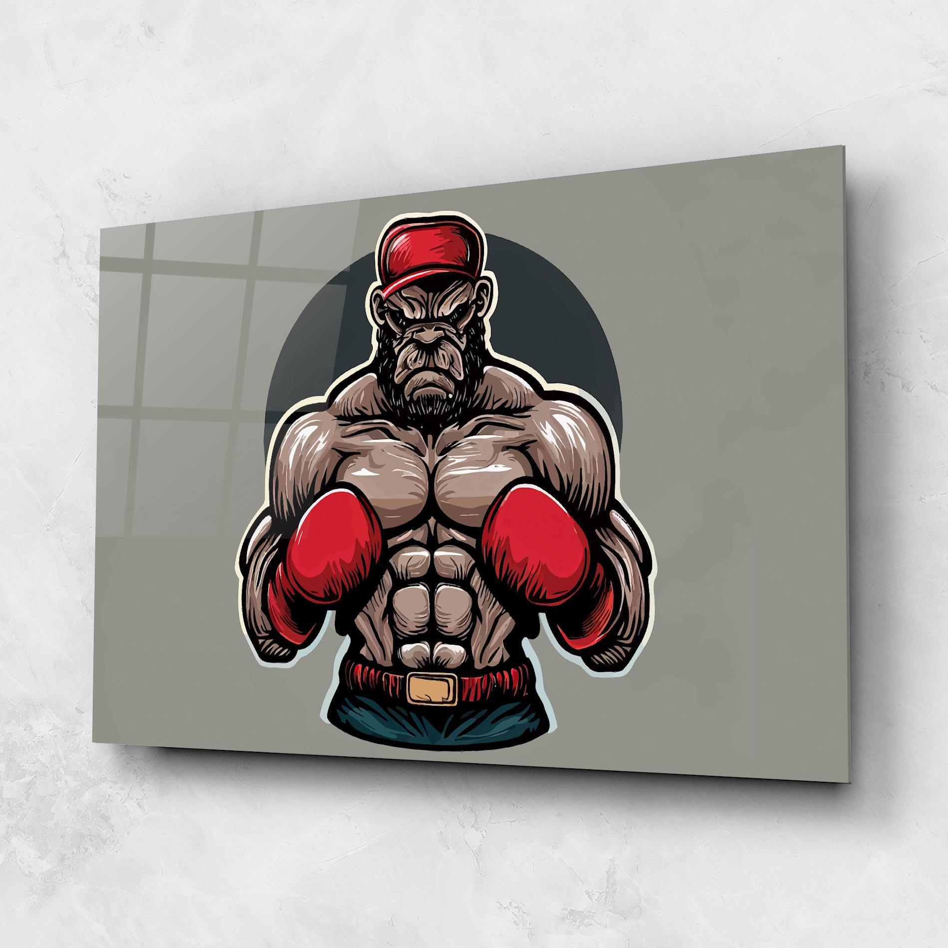 Üvegkép Boxer Character mockup 1