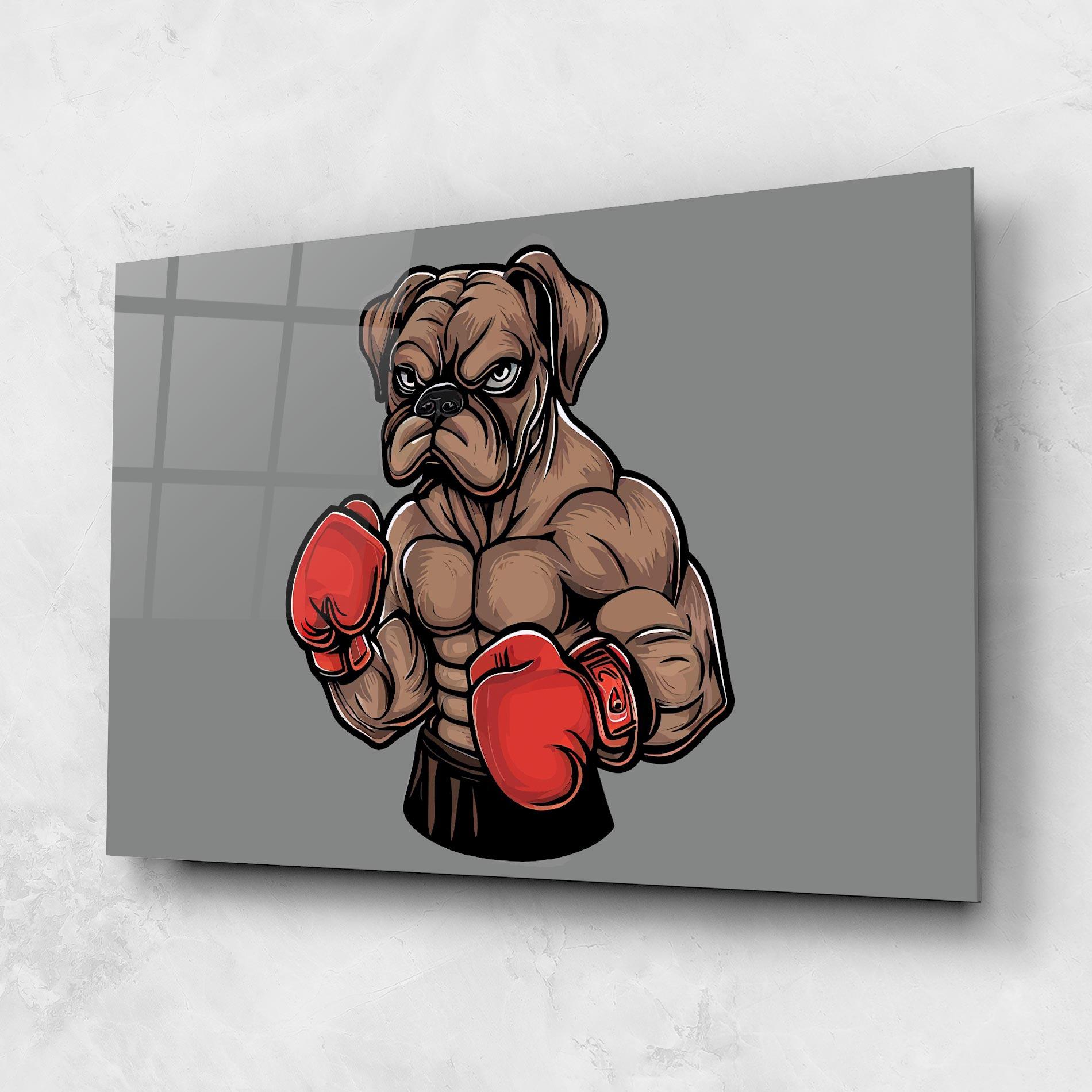 Üvegkép Boxer Dog mockup 1