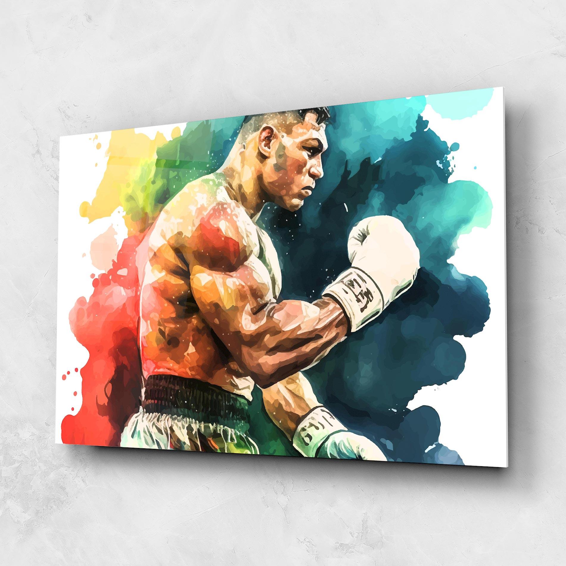 Üvegkép Boxing Blue Red mockup 1