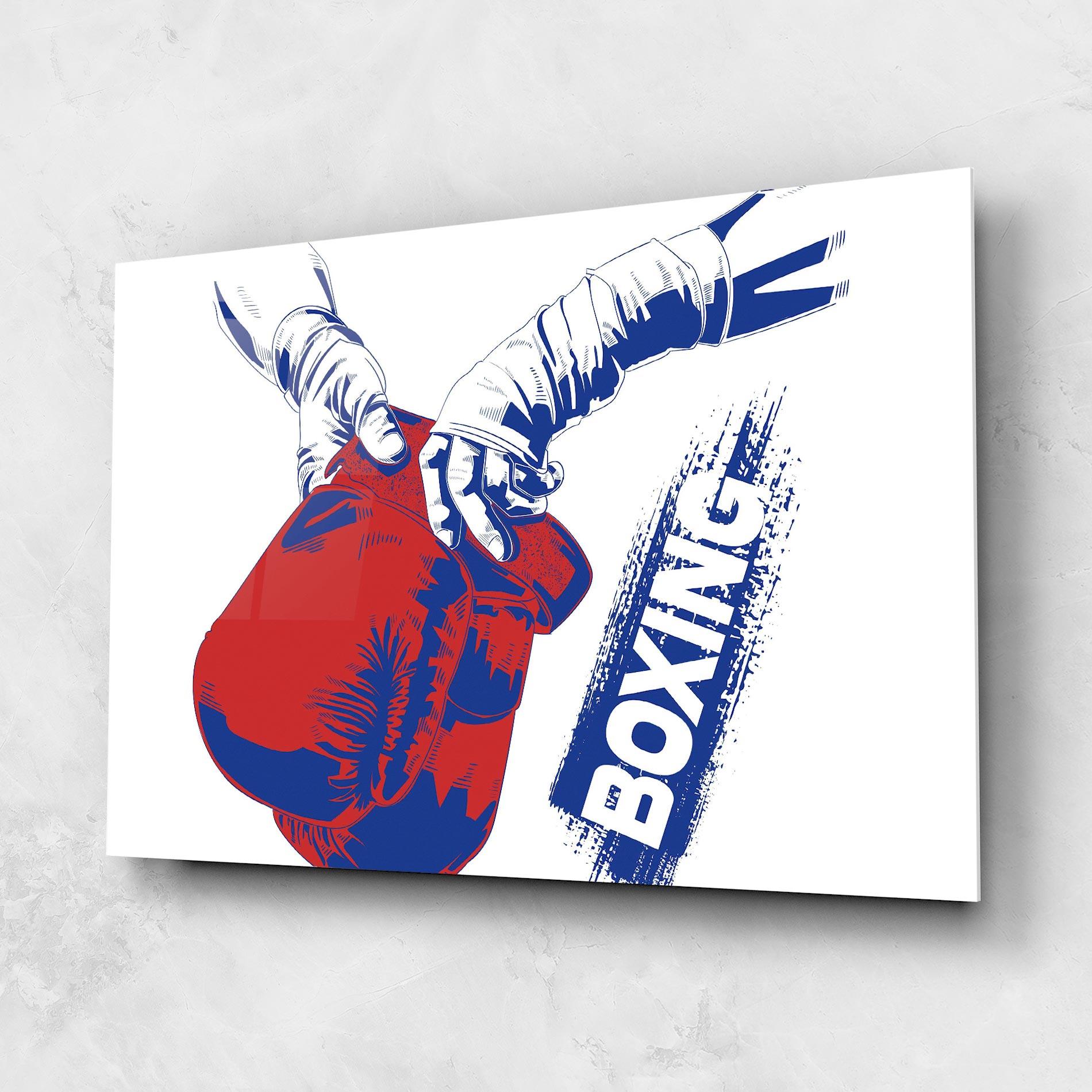 Üvegkép Boxing Blue mockup 1
