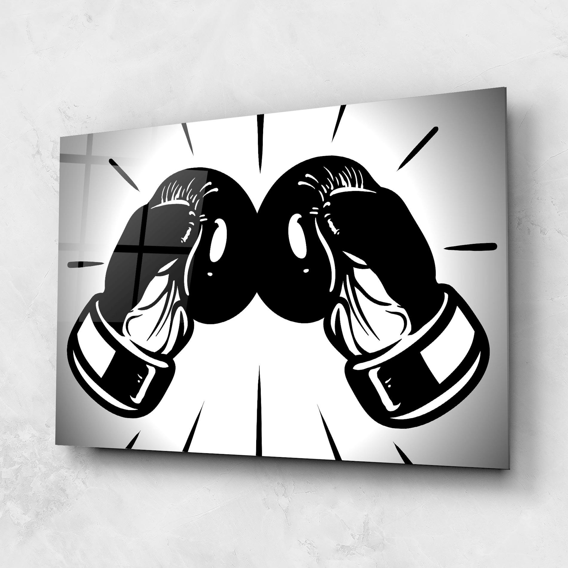 Üvegkép Boxing Gloves Line mockup 1