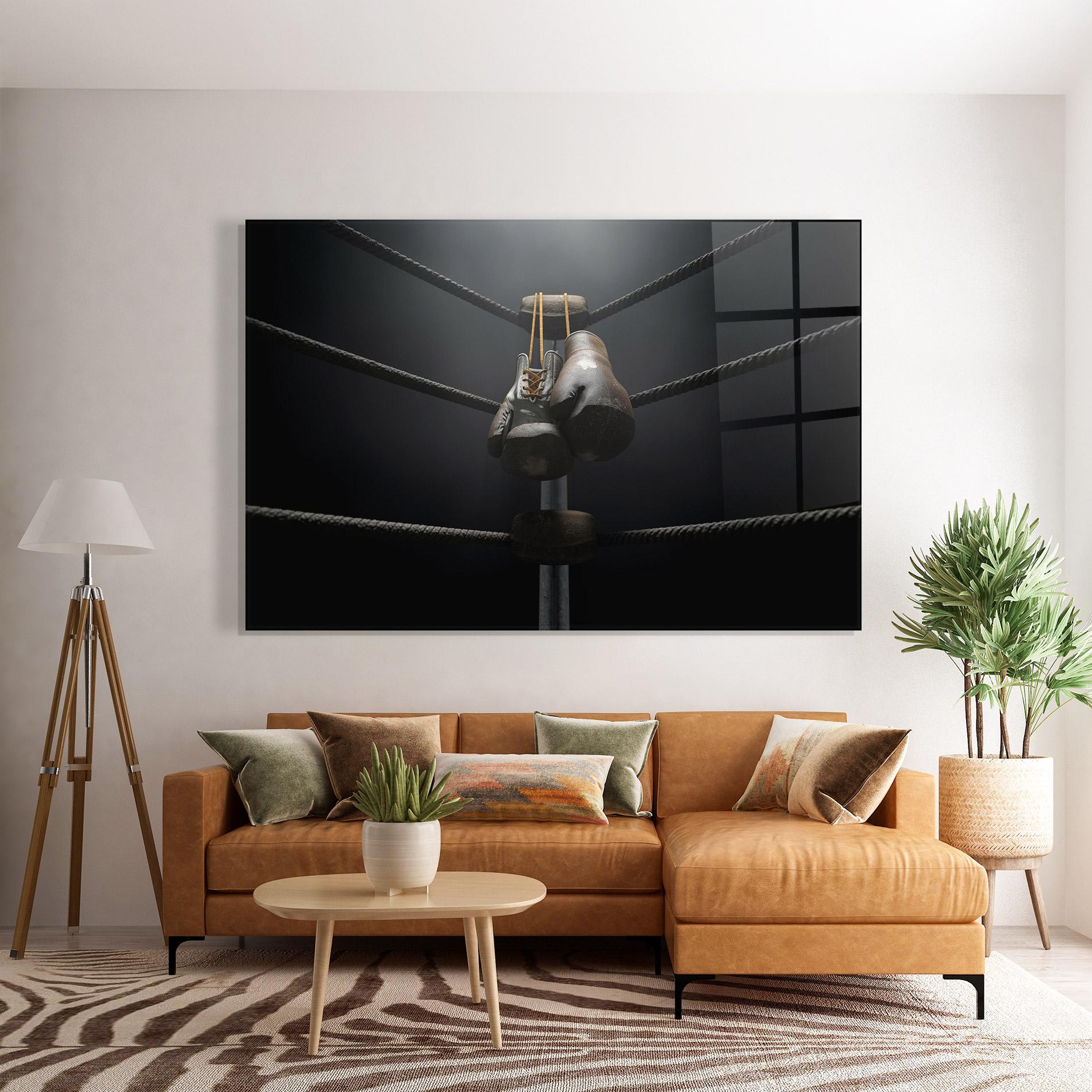 Üvegkép Black Boxing Glove mockup 7