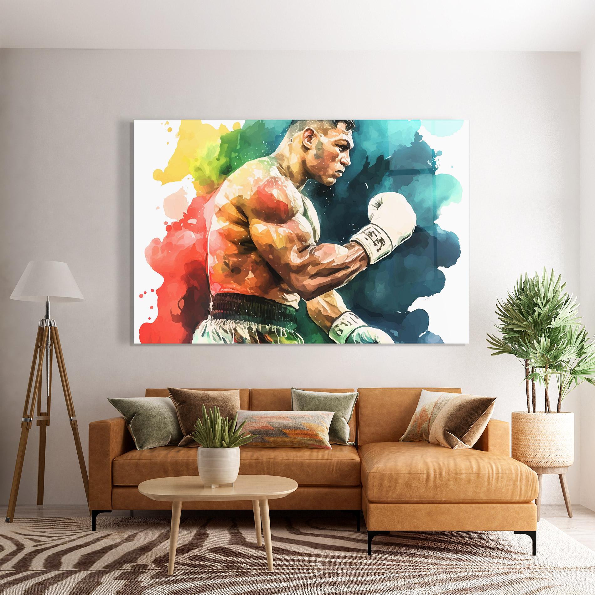 Üvegkép Boxing Blue Red mockup 7