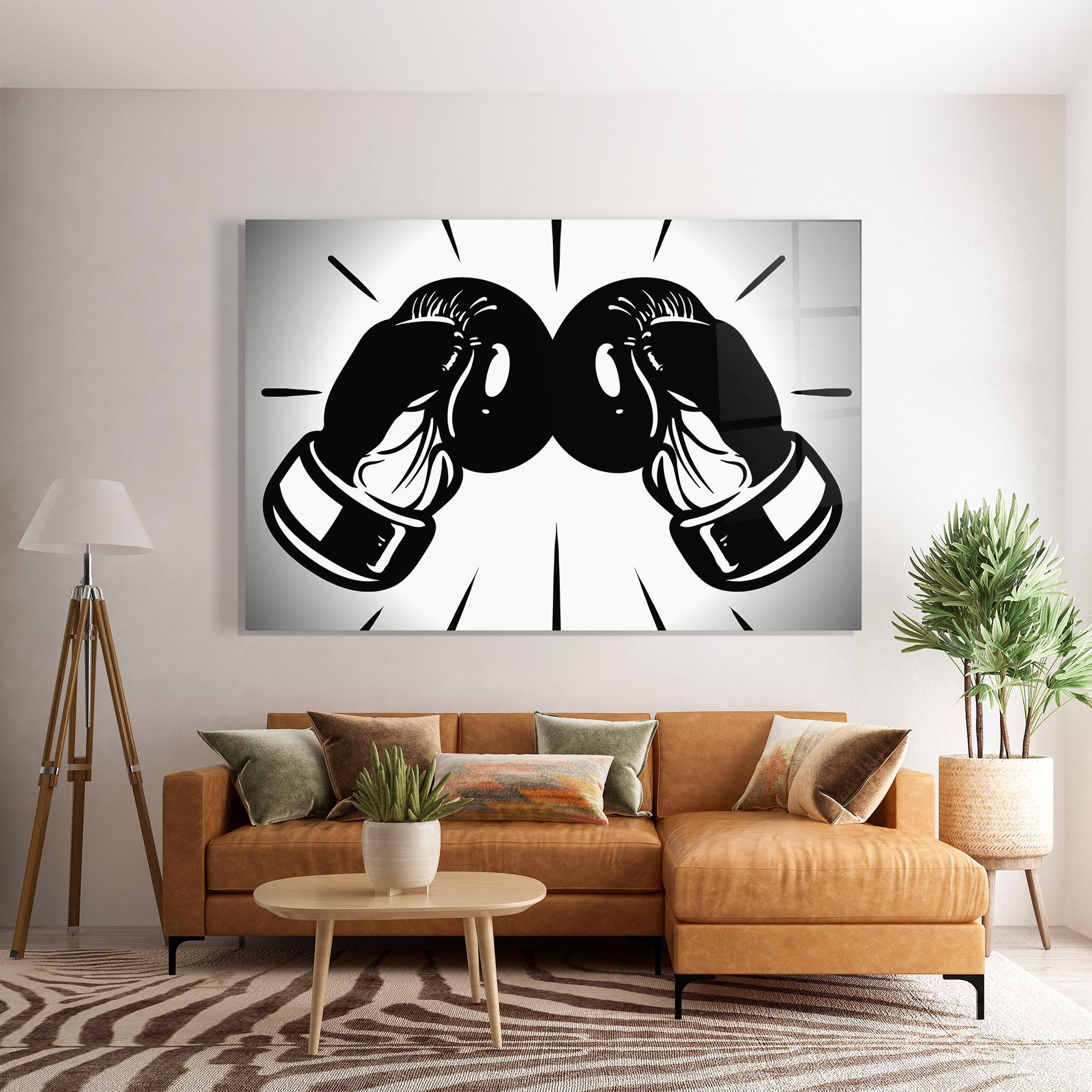 Üvegkép Boxing Gloves Line mockup 7
