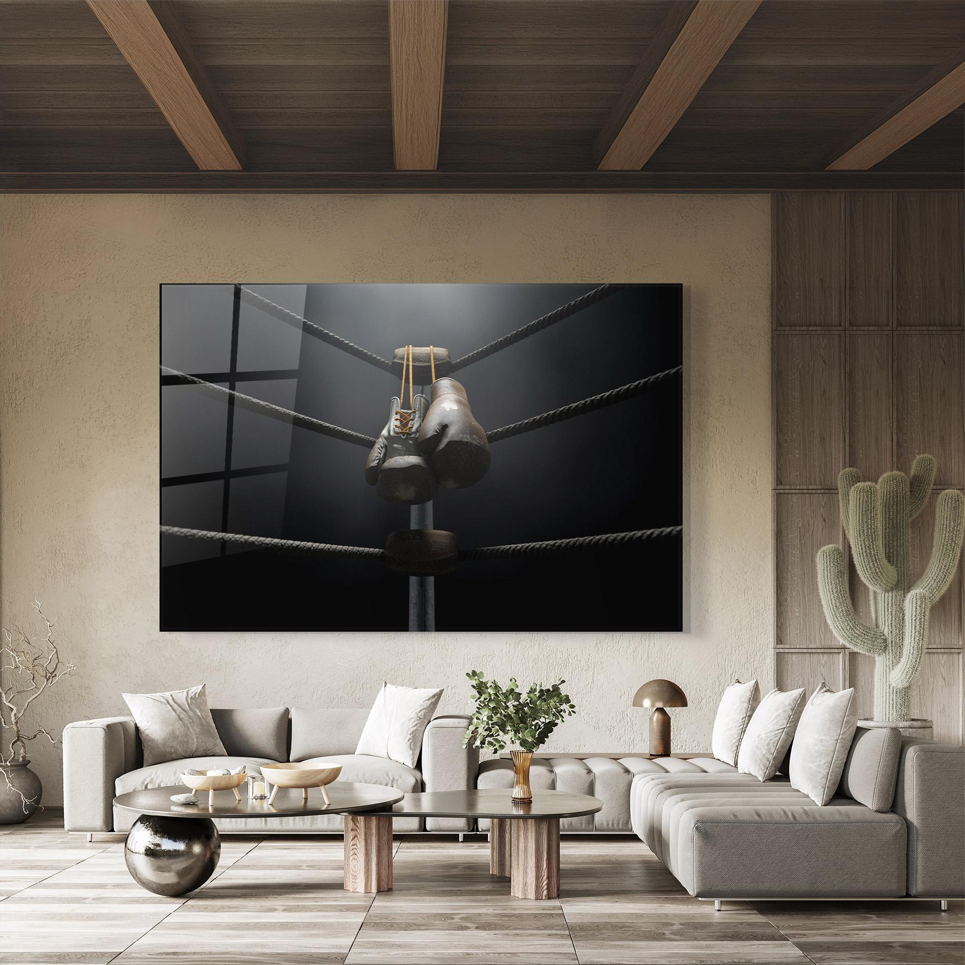 Üvegkép Black Boxing Glove mockup 8