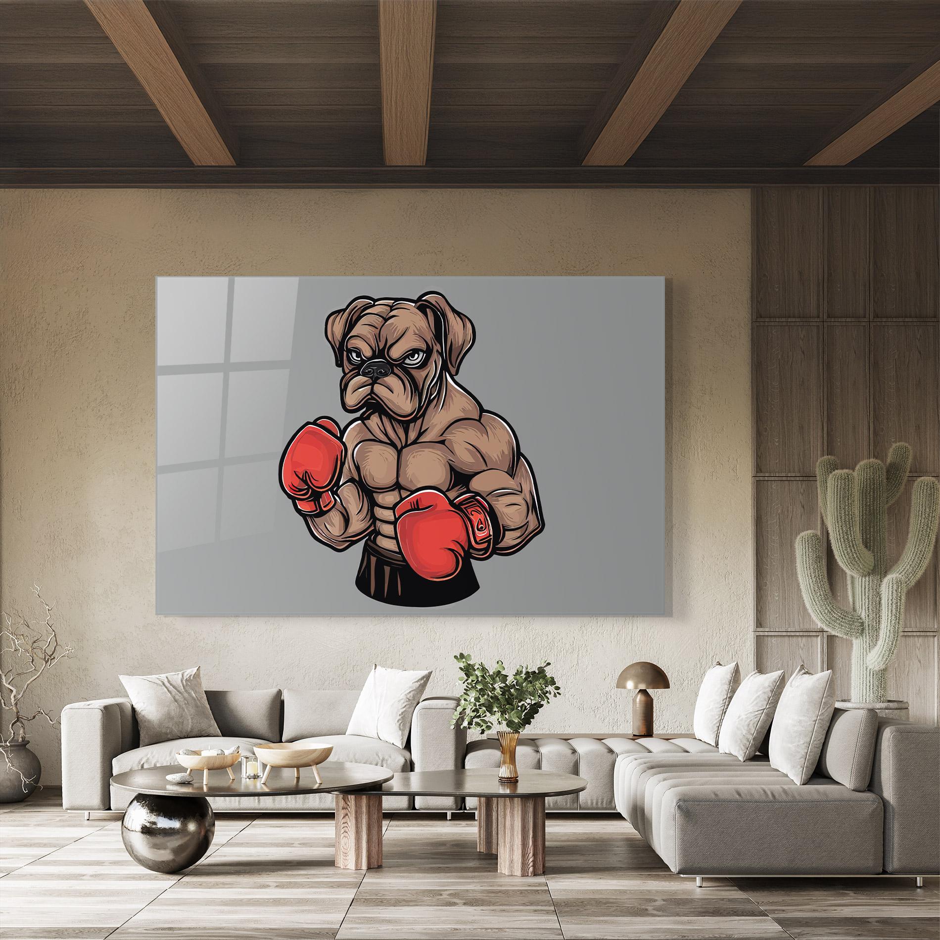 Üvegkép Boxer Dog mockup 8