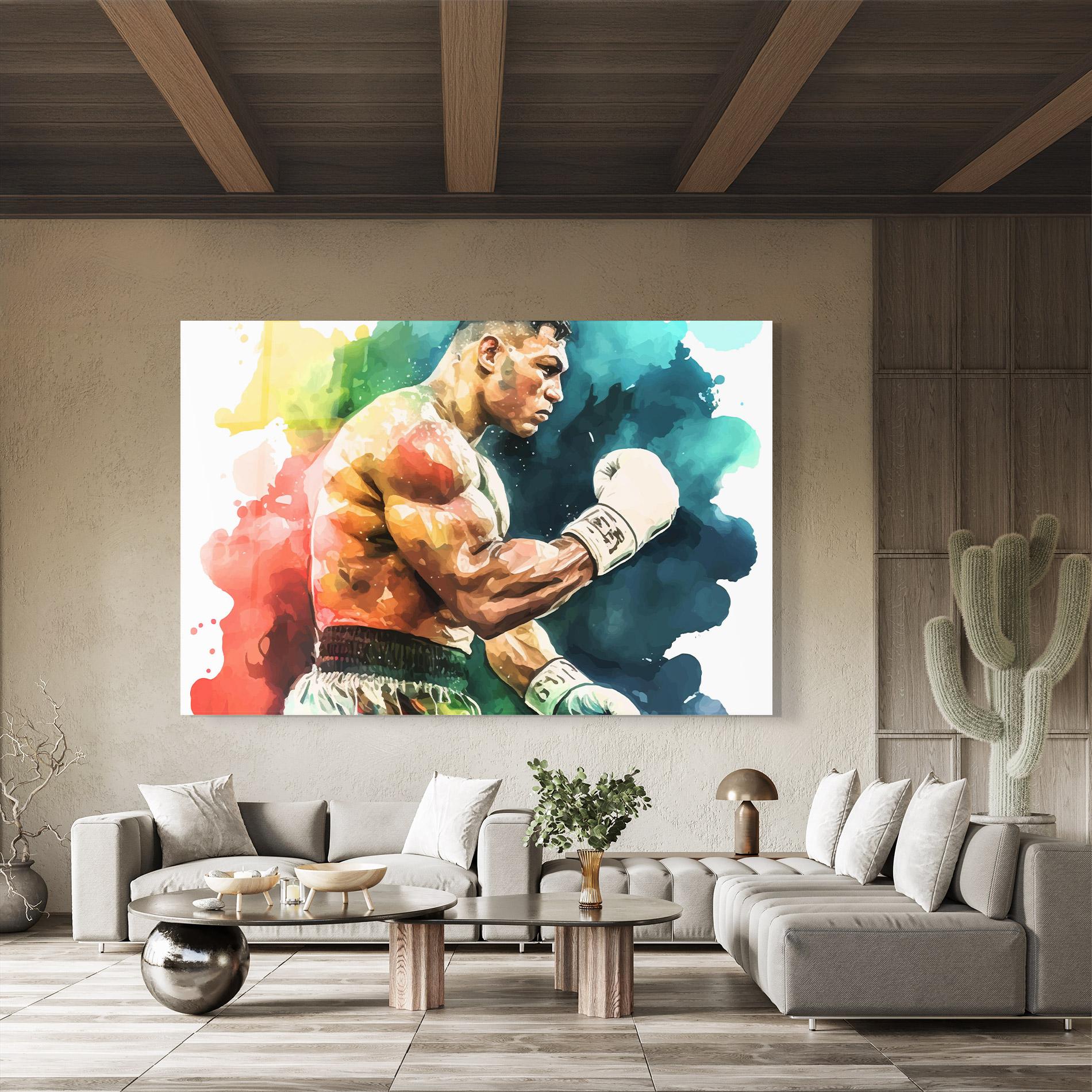 Üvegkép Boxing Blue Red mockup 8