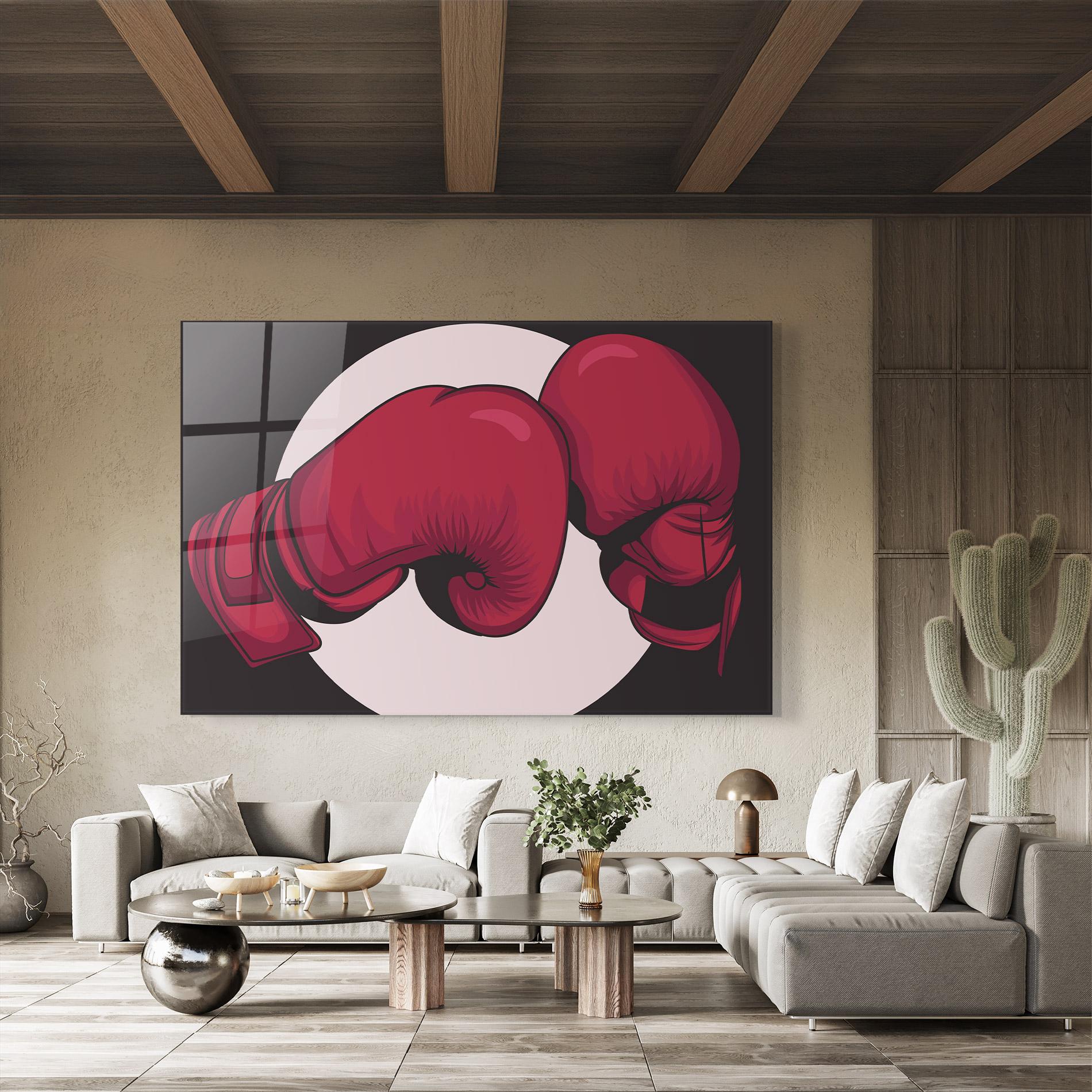 Üvegkép Boxing Cream Circle mockup 8