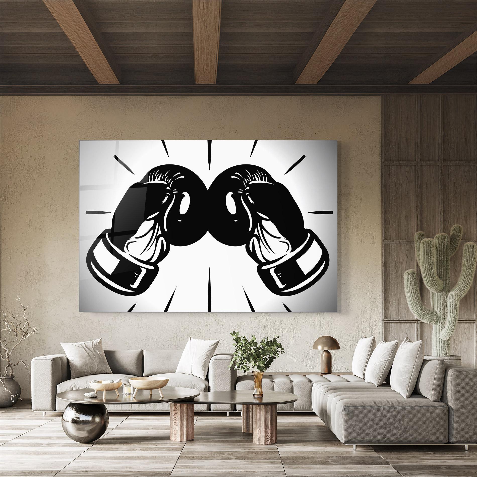 Üvegkép Boxing Gloves Line mockup 8