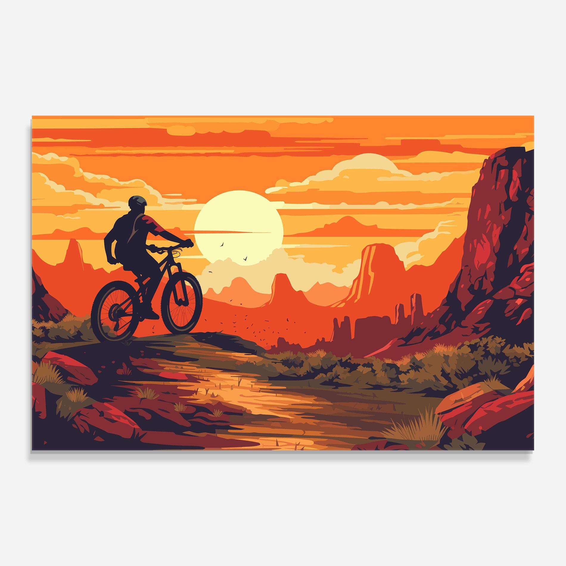 Üvegkép Bike Mountain View mockup 0