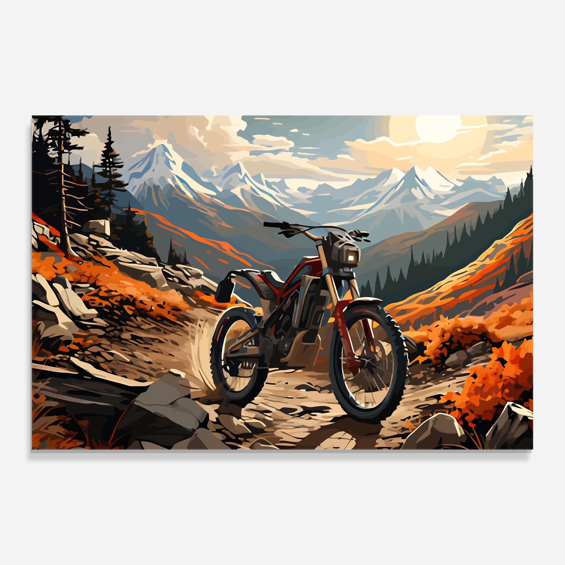 Üvegkép Bike Mountain mockup 0