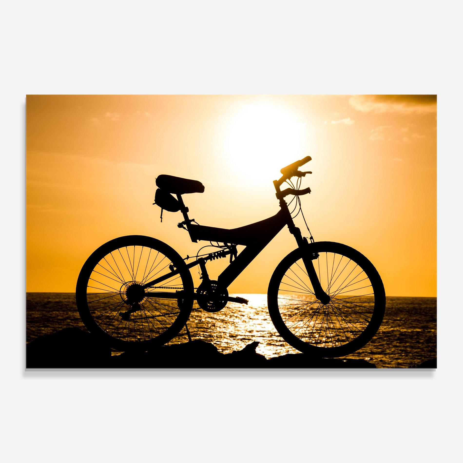 Üvegkép Cream Sky Bike mockup 0