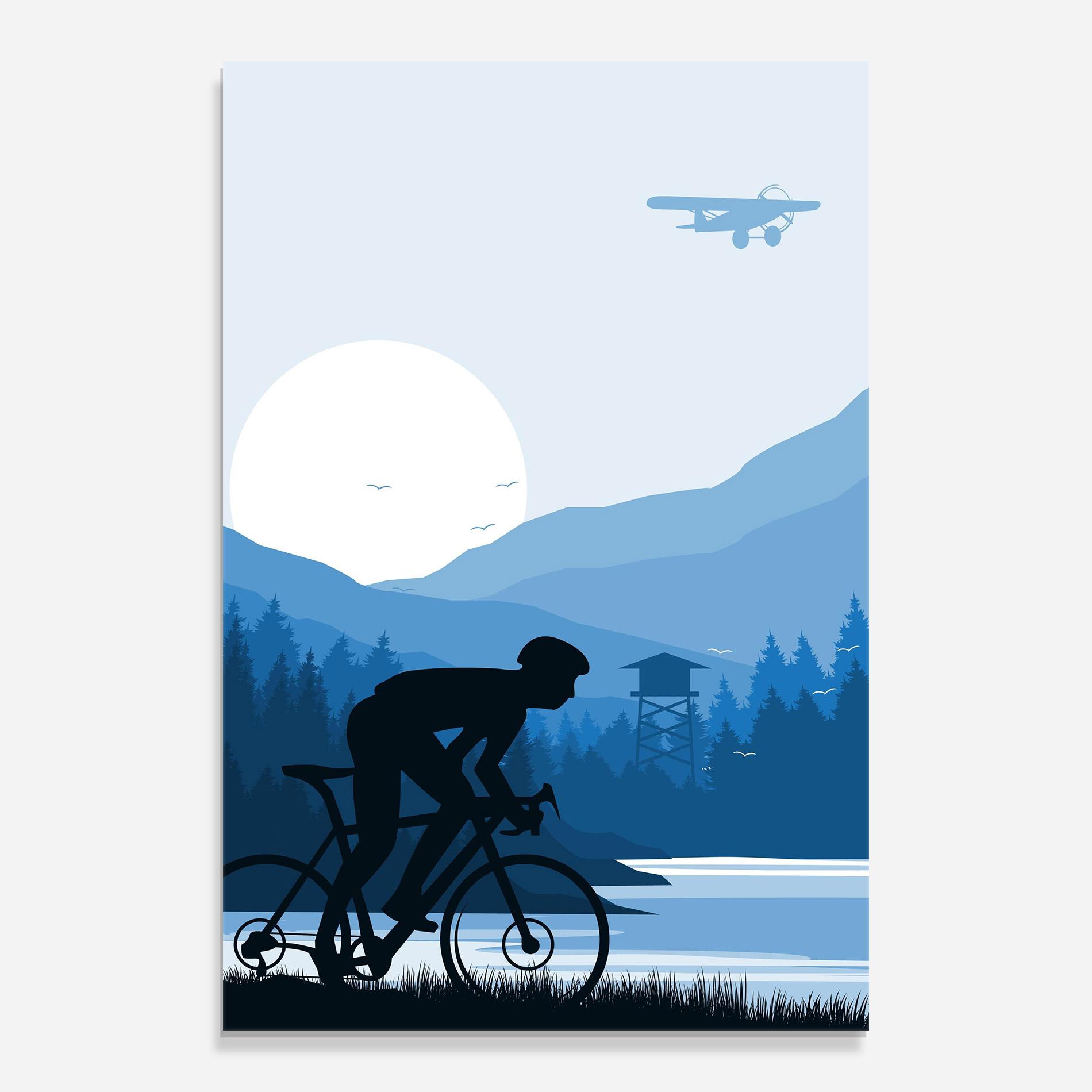 Üvegkép Blue Light Bike mockup 0