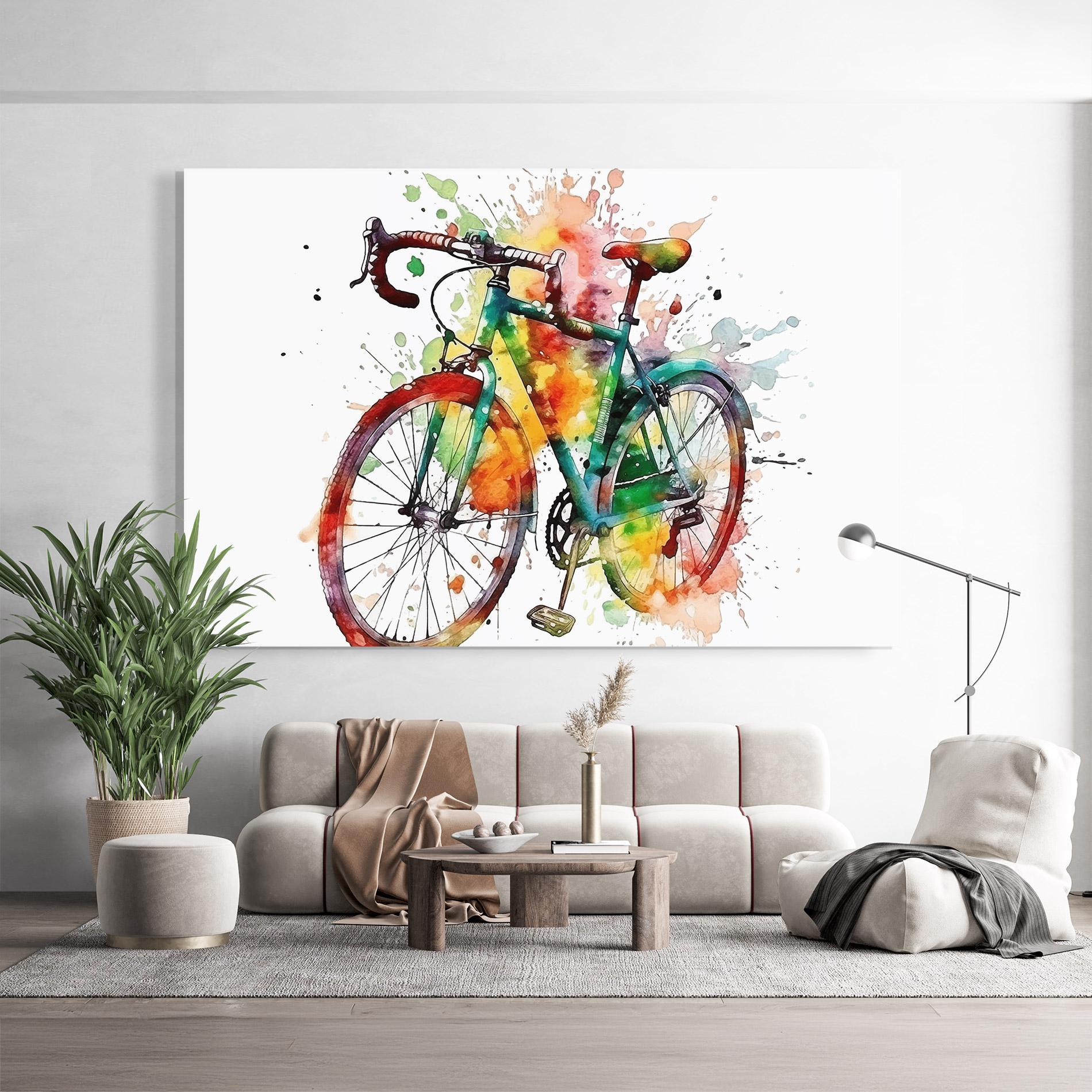 Üvegkép Bicycle Color Splash mockup 9