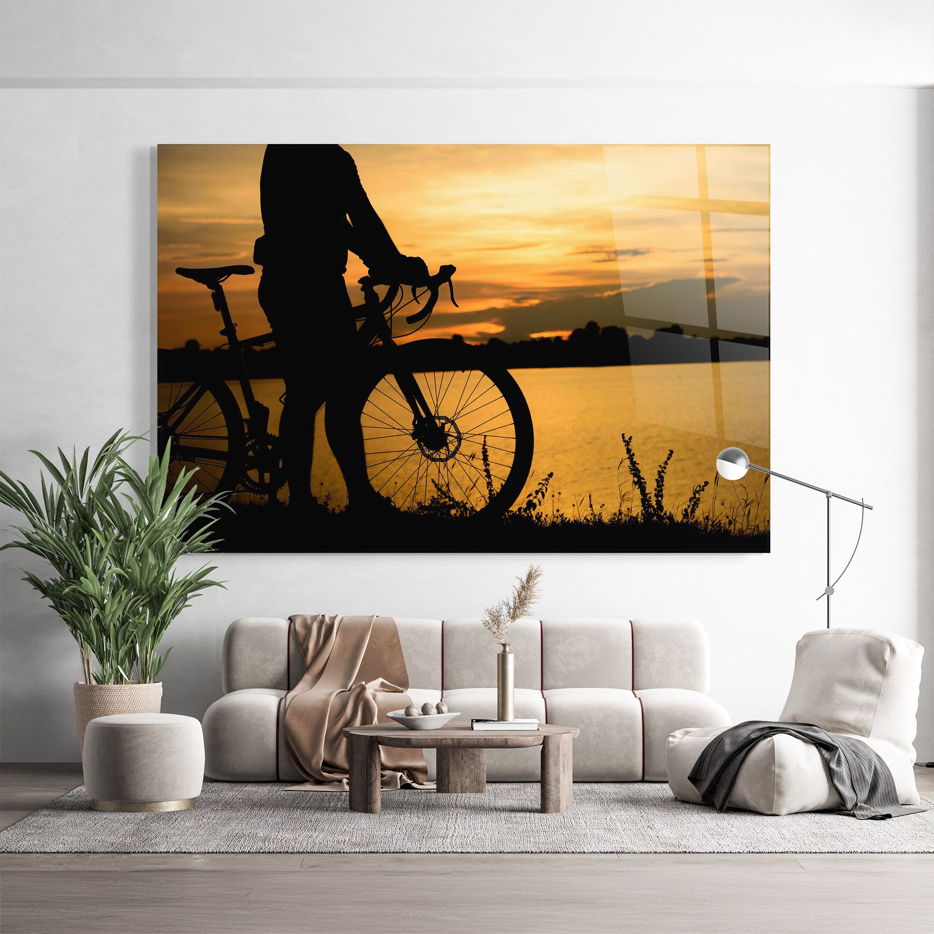 Bicycle Sunset Silhouette mockup 9