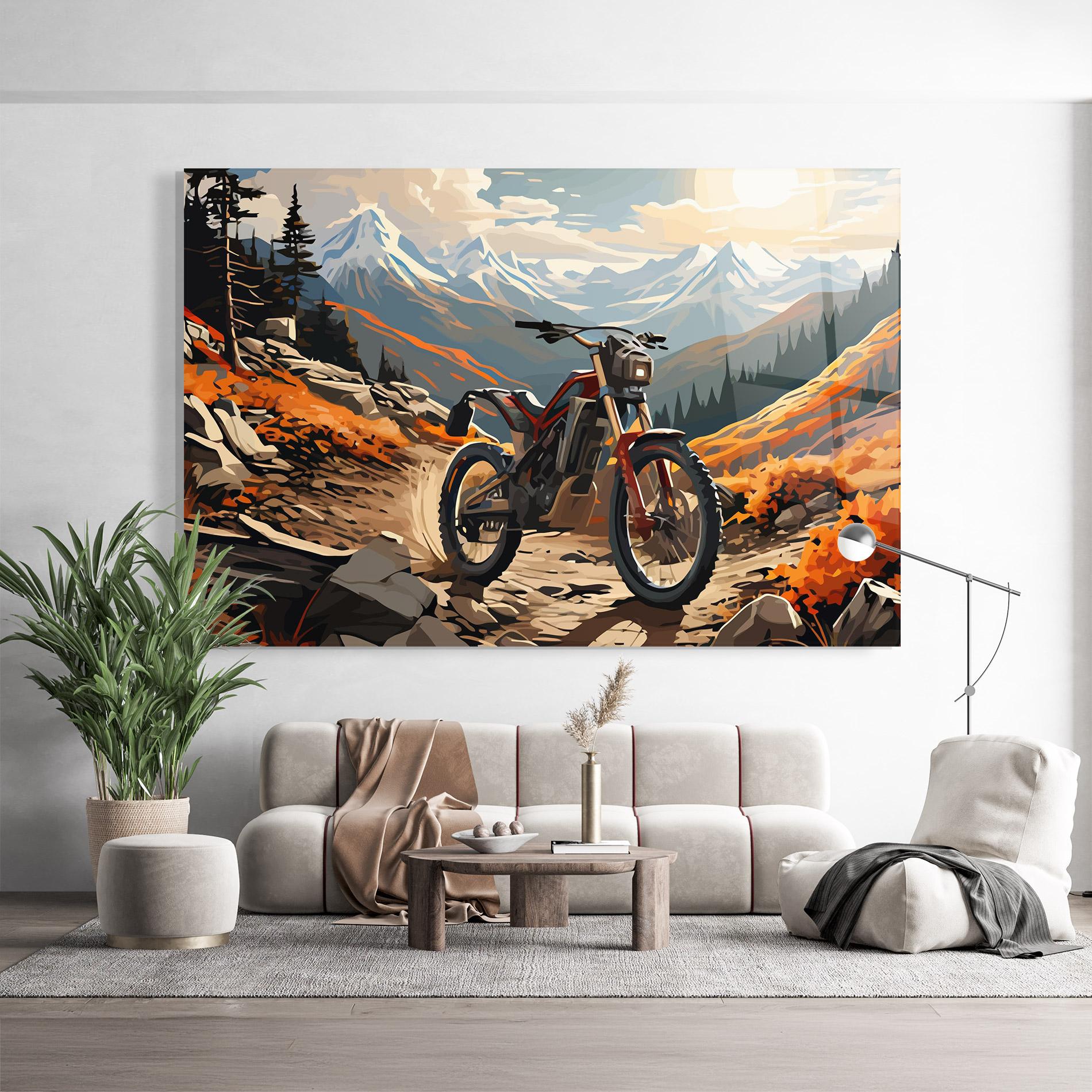 Üvegkép Bike Mountain mockup 9