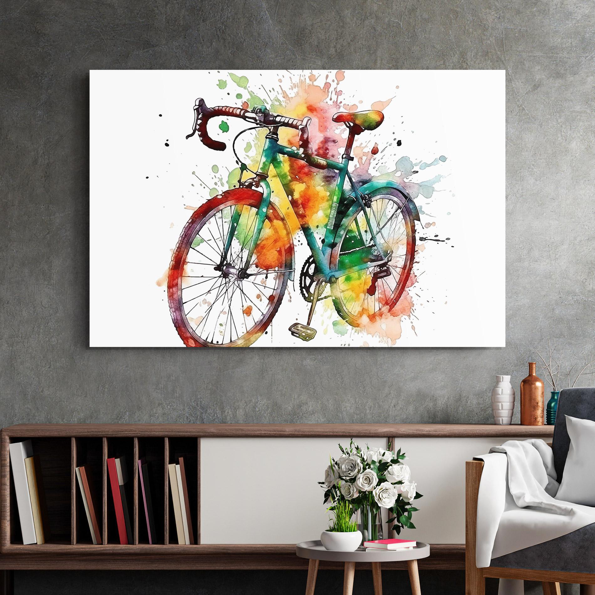 Üvegkép Bicycle Color Splash mockup 2