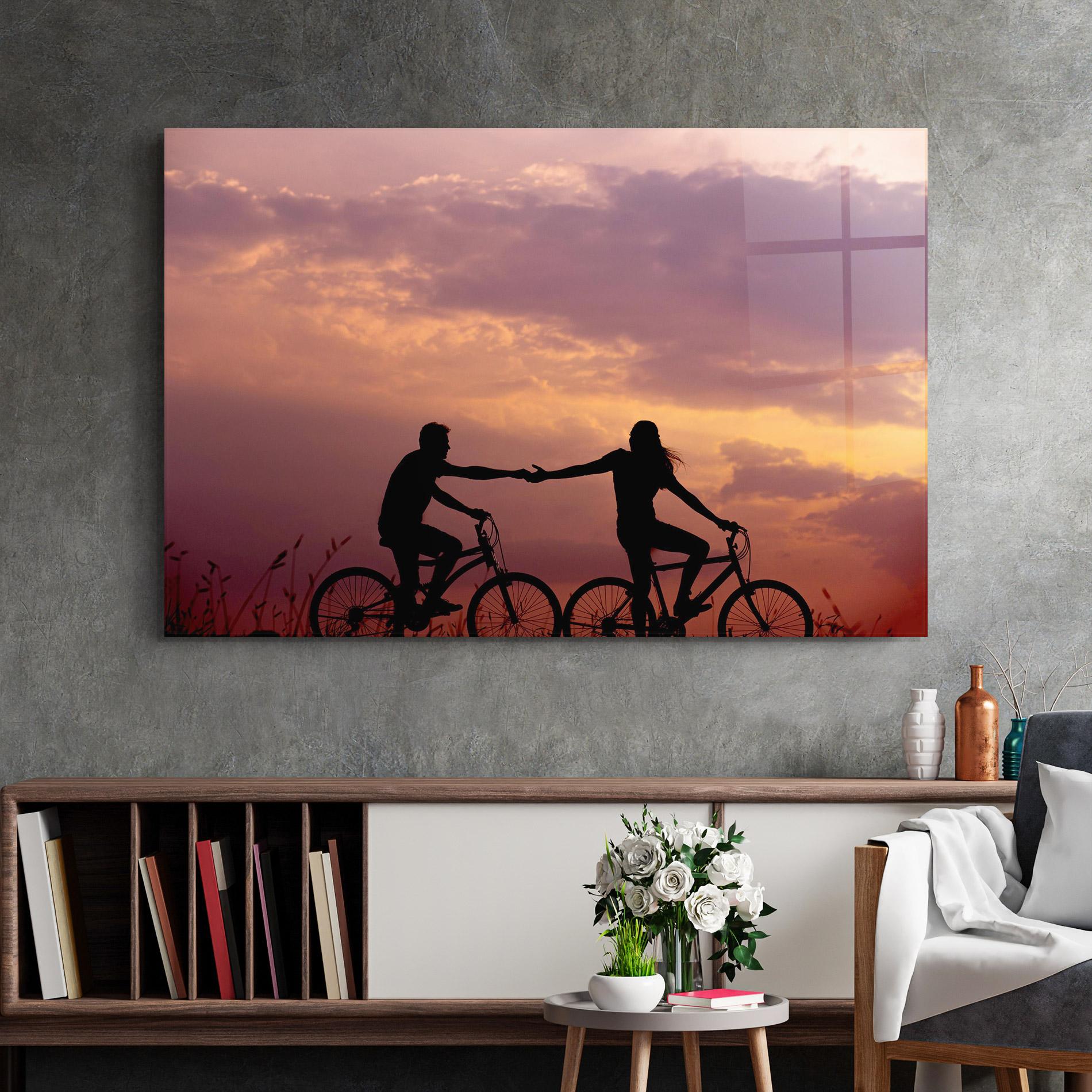 Üvegkép Bike Couple mockup 2
