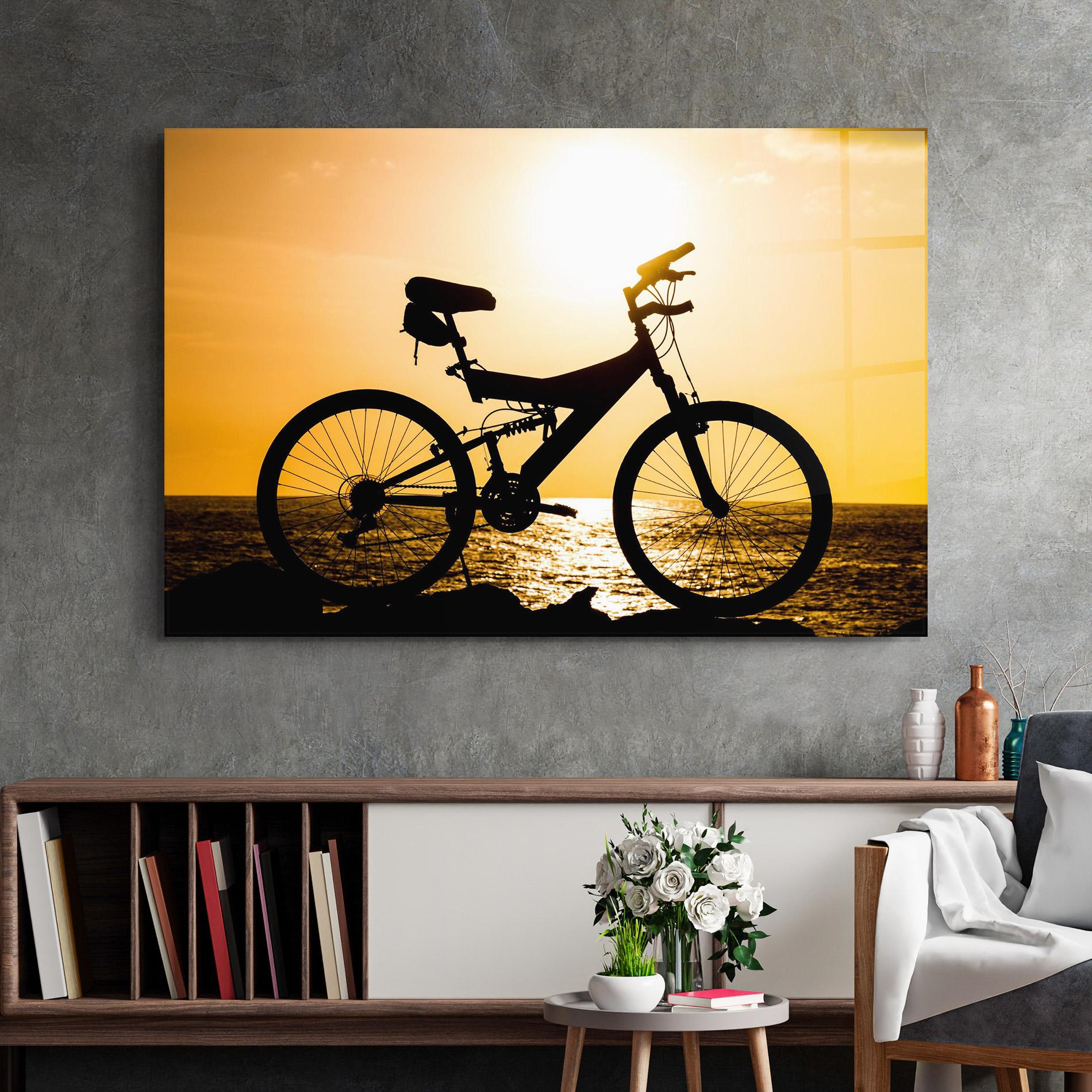 Üvegkép Cream Sky Bike mockup 2