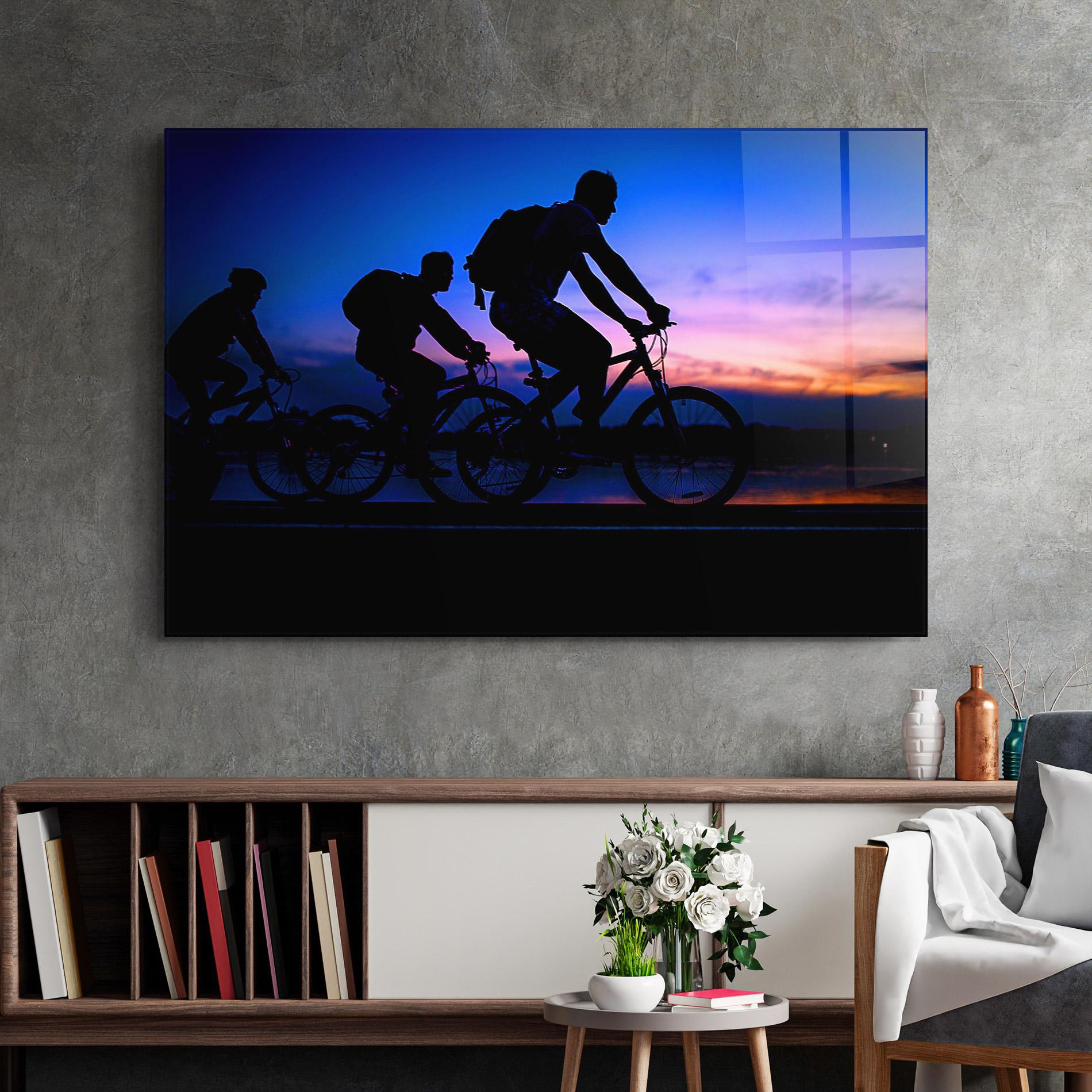 Üvegkép Dark Blue Sky Shilouette mockup 2