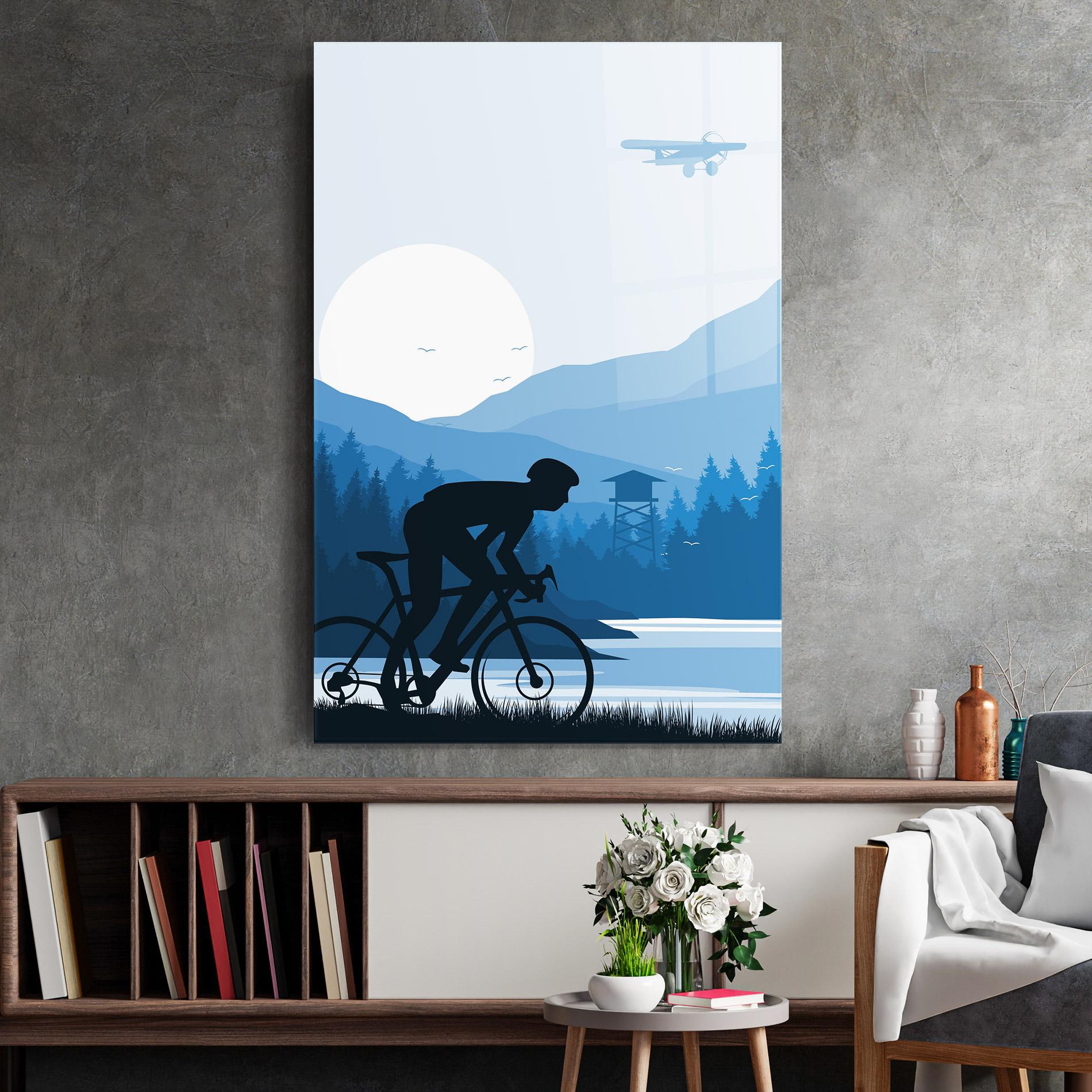 Üvegkép Blue Light Bike mockup 2