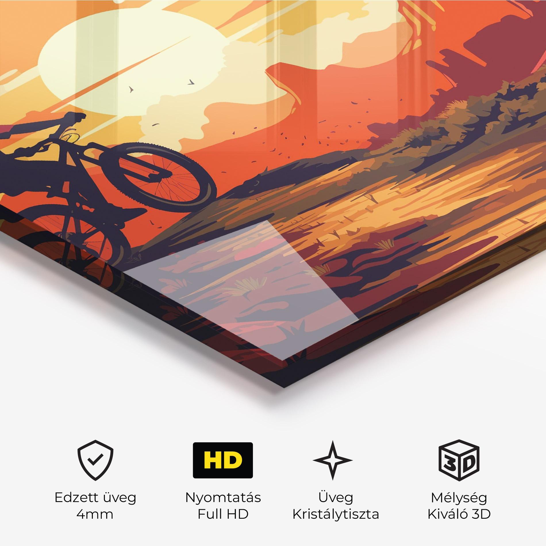 Üvegkép Bike Mountain View mockup 3