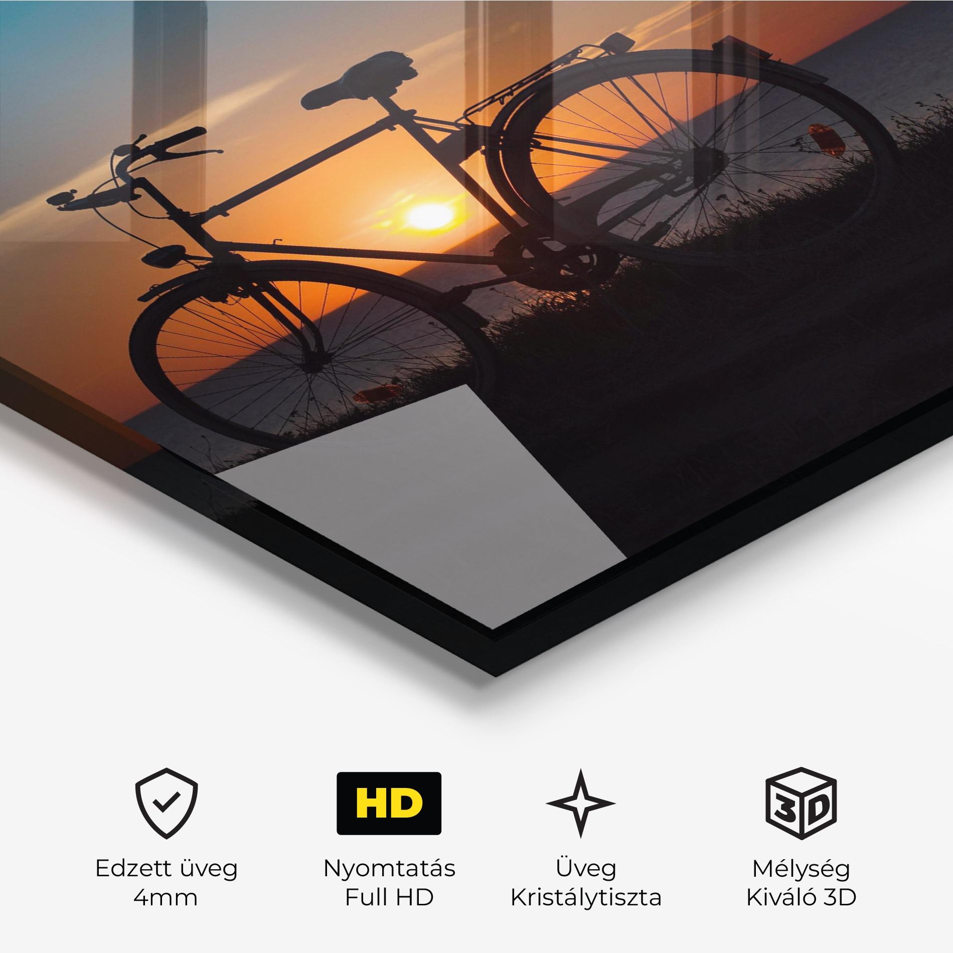 Üvegkép Bike Silhouette mockup 3