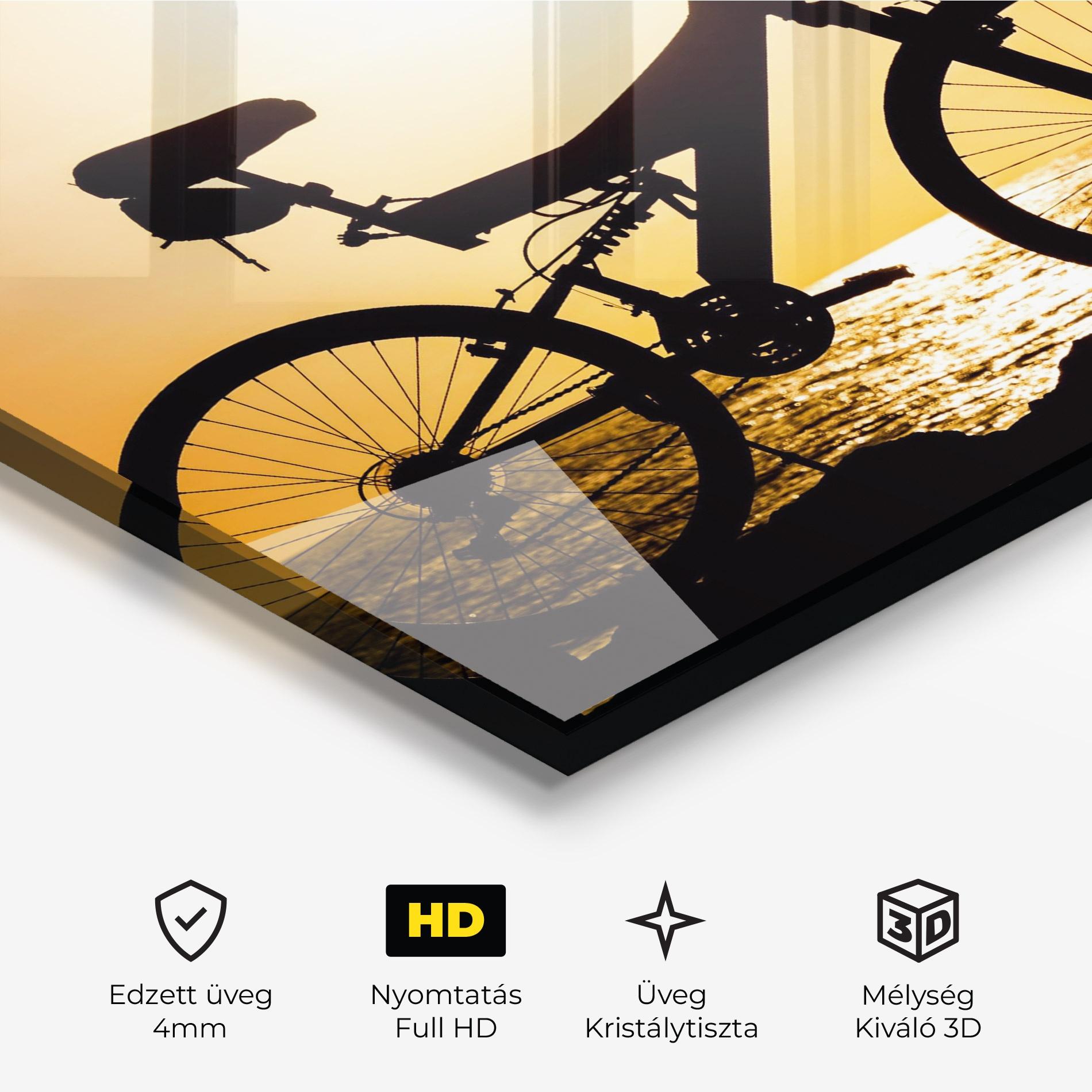 Üvegkép Cream Sky Bike mockup 3