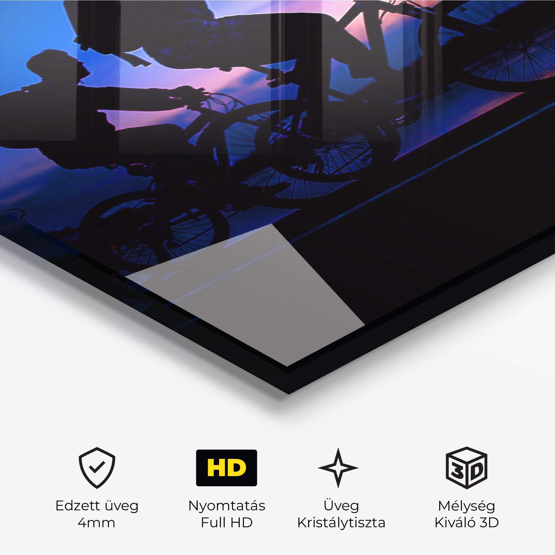 Üvegkép Dark Blue Sky Shilouette mockup 3