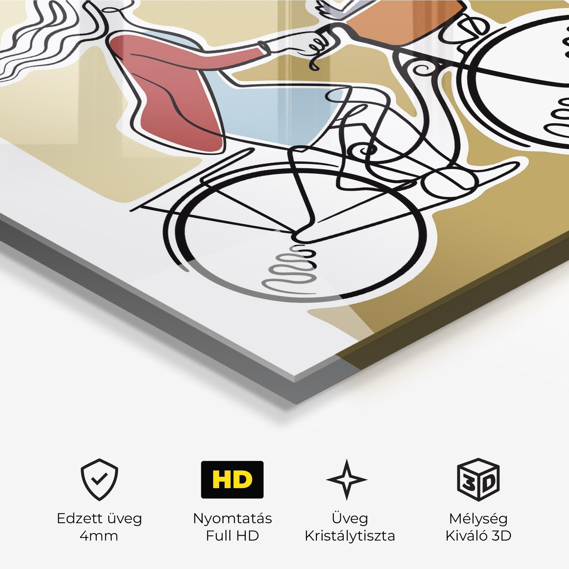 Üvegkép Dog On Bike mockup 3