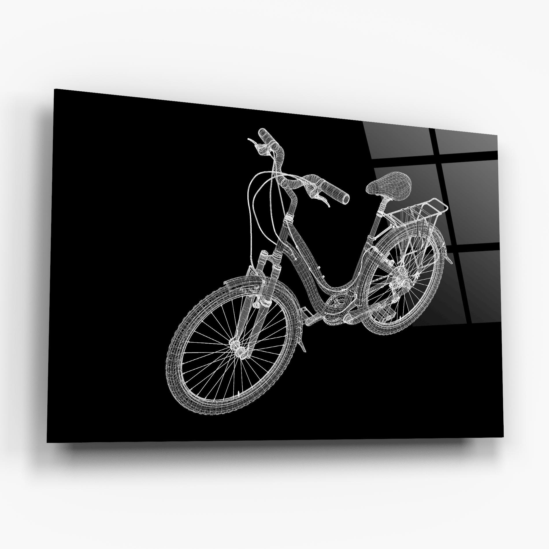Üvegkép Bicycle 3d Model mockup 6
