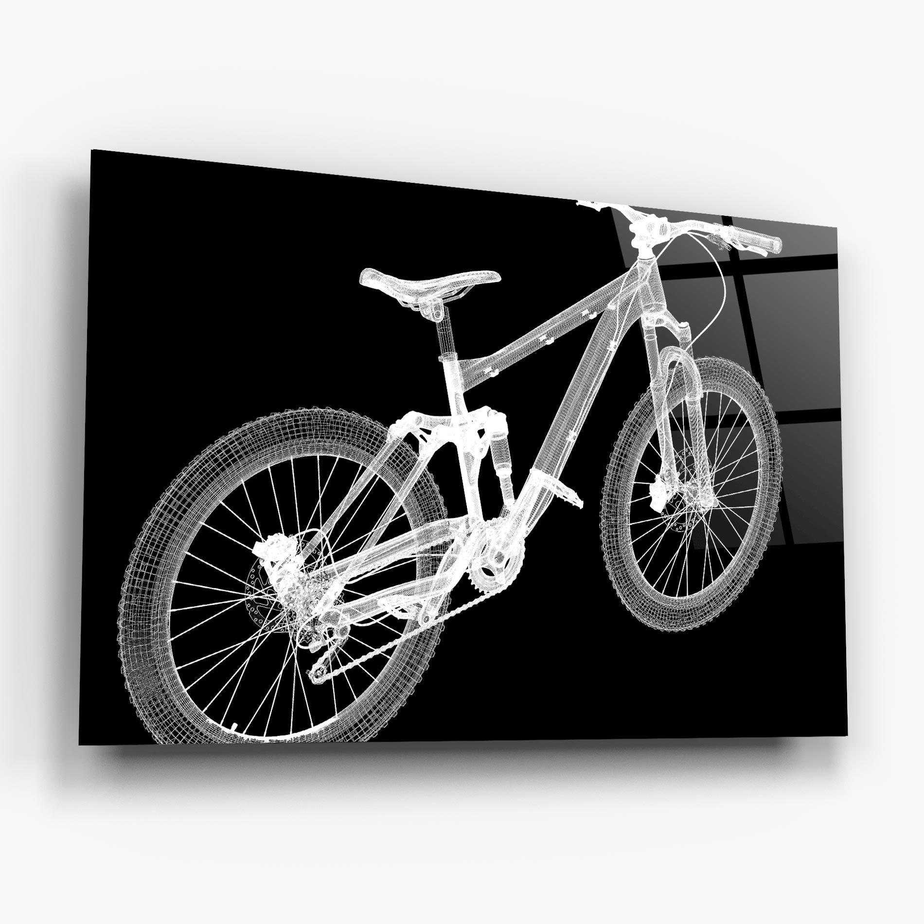 Üvegkép Bike 3d Model mockup 6