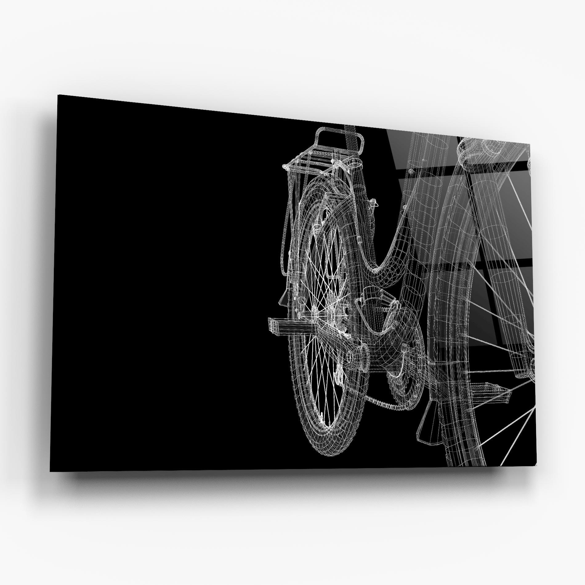 Üvegkép Bike Wire Model 3d mockup 6