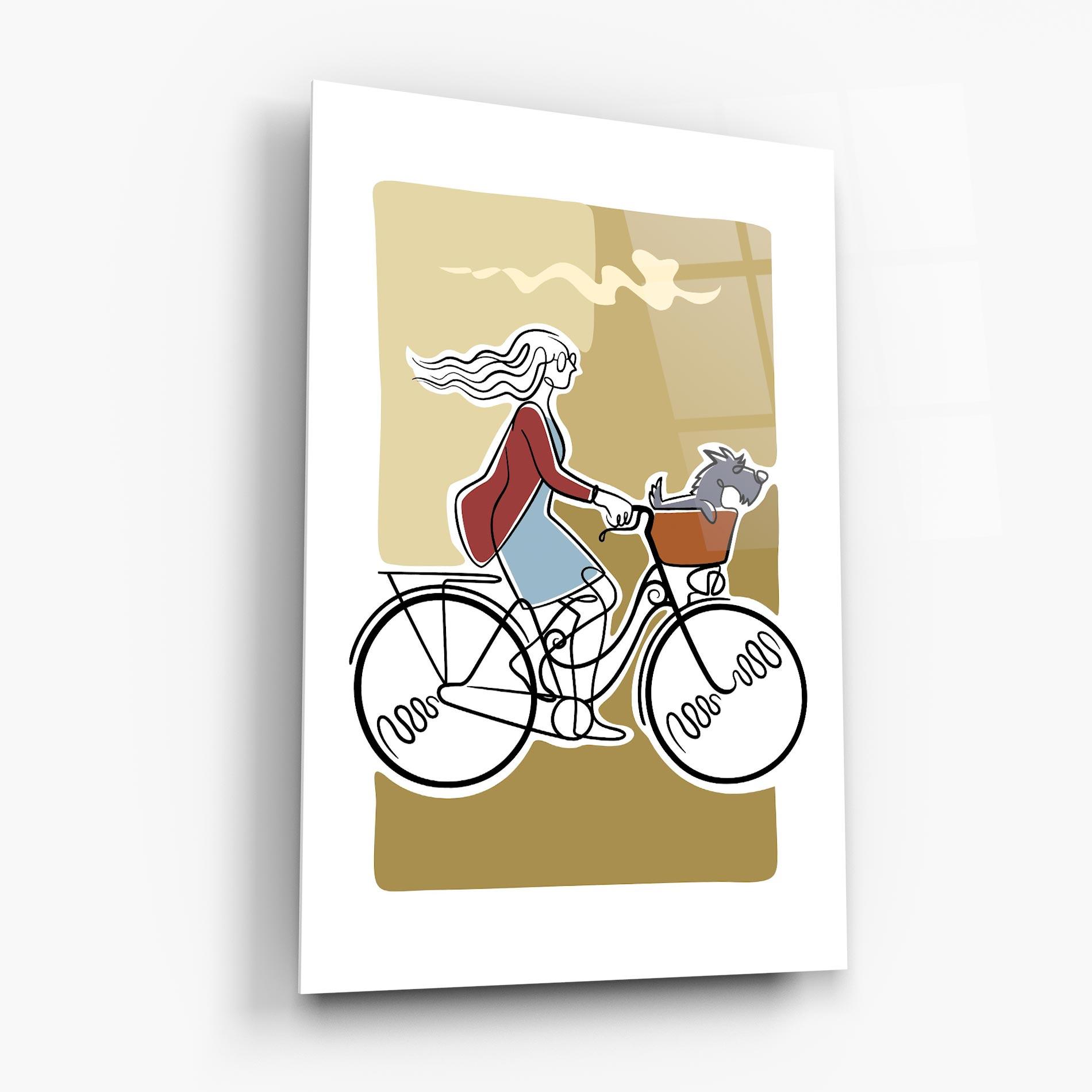 Üvegkép Dog On Bike mockup 6