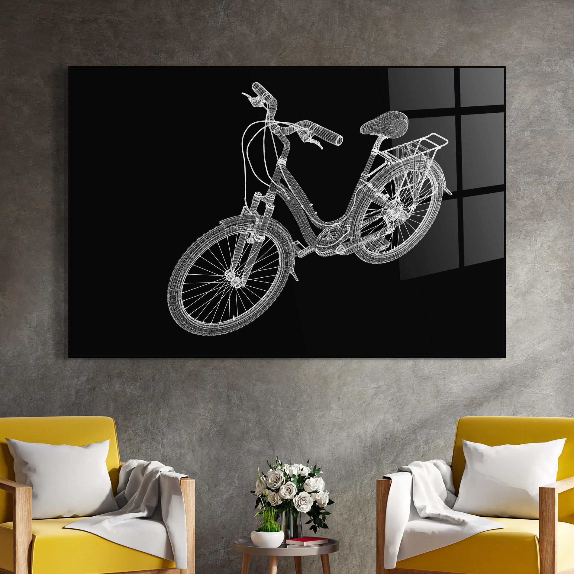 Üvegkép Bicycle 3d Model mockup 4
