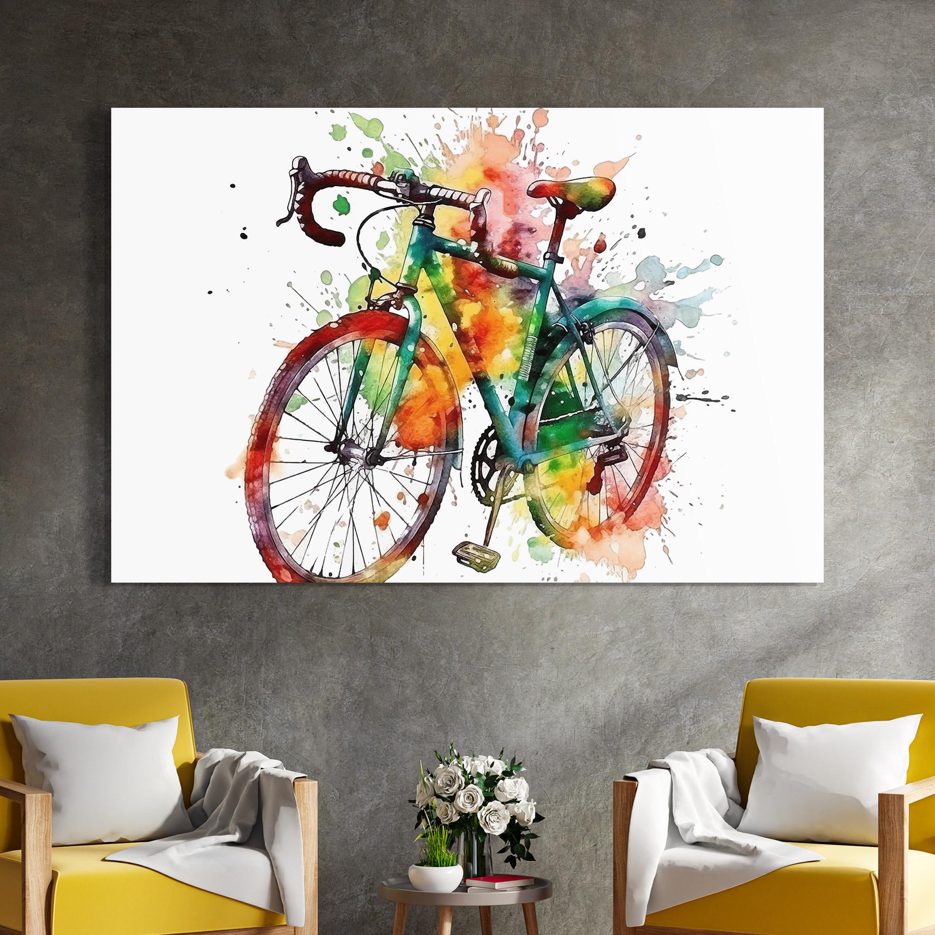 Üvegkép Bicycle Color Splash mockup 4