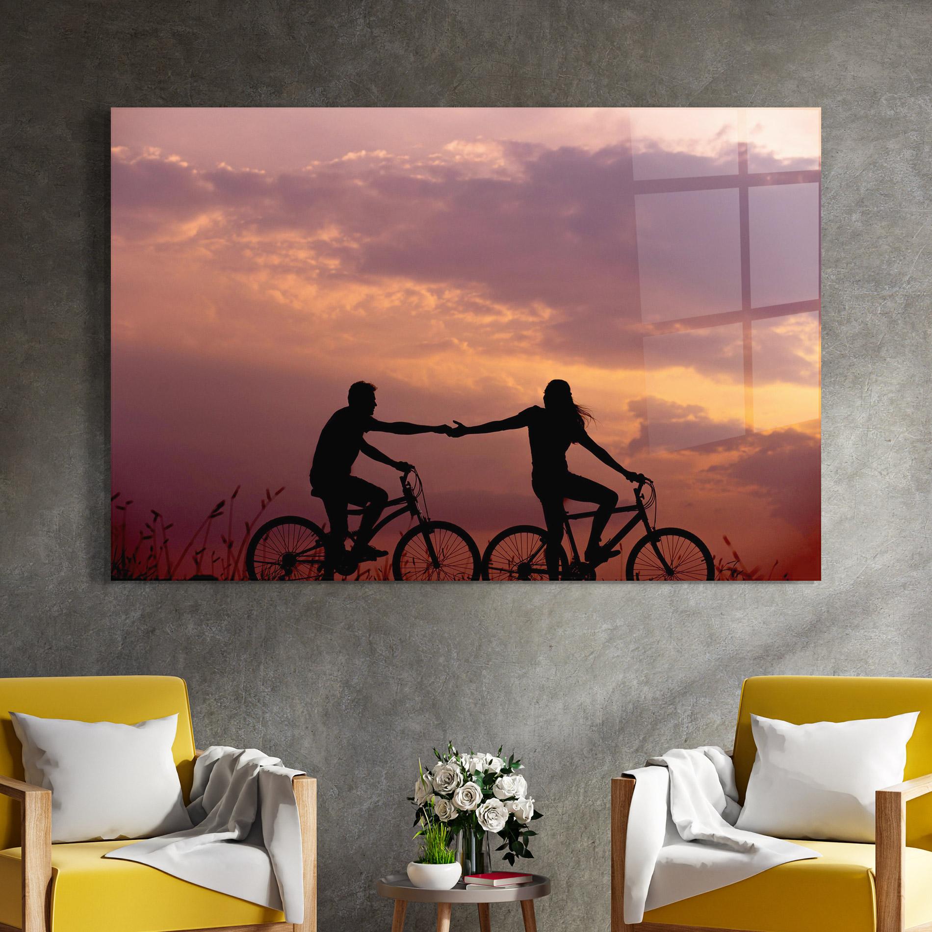Üvegkép Bike Couple mockup 4