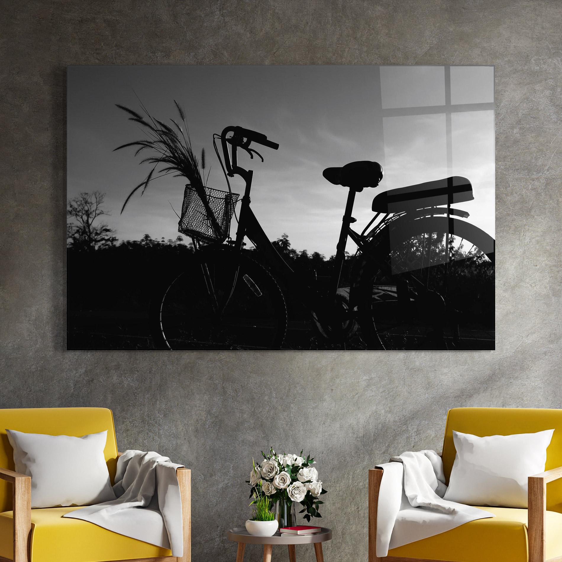 Üvegkép Black Bike Shilouette mockup 4