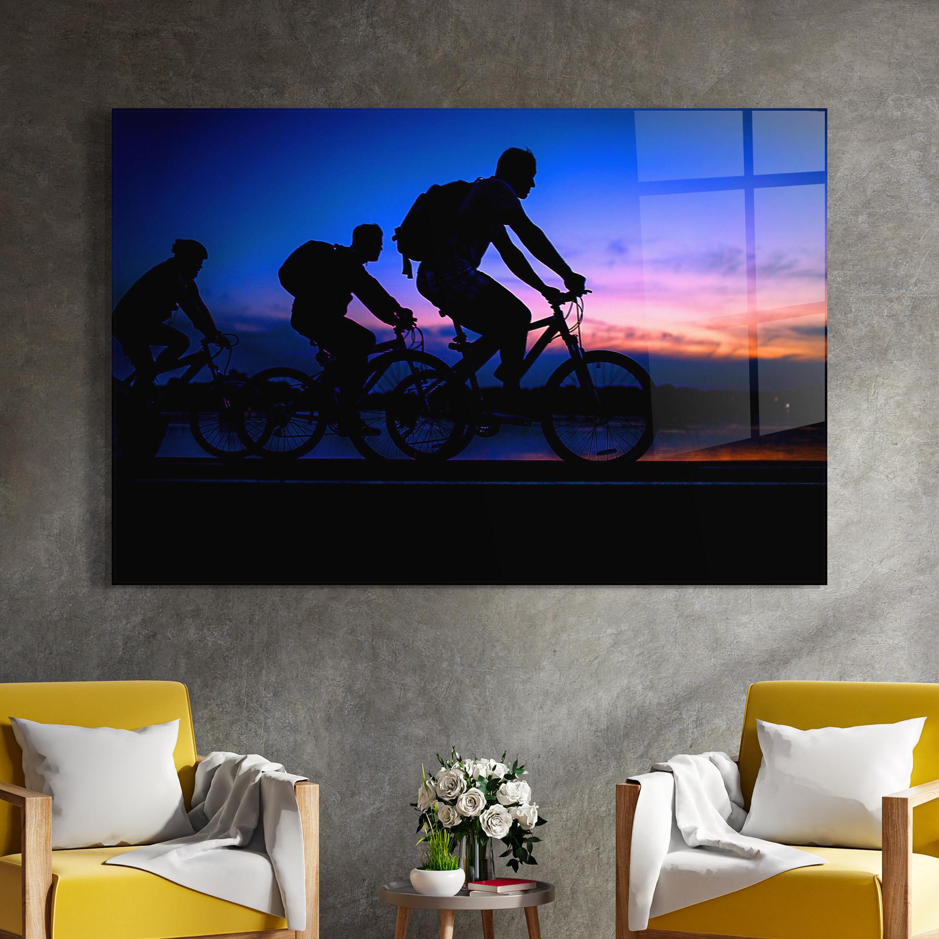 Üvegkép Dark Blue Sky Shilouette mockup 4