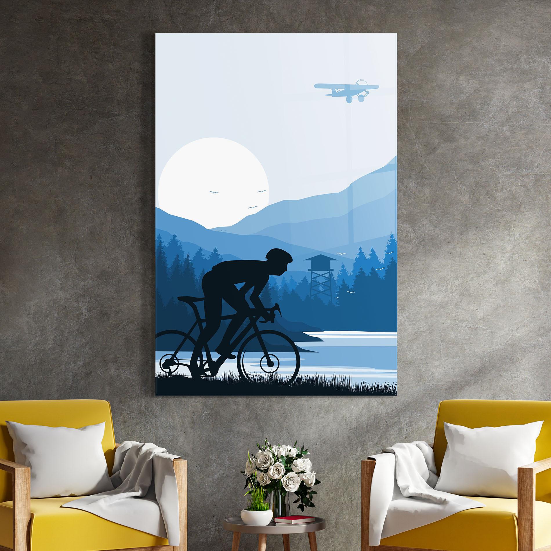 Üvegkép Blue Light Bike mockup 4