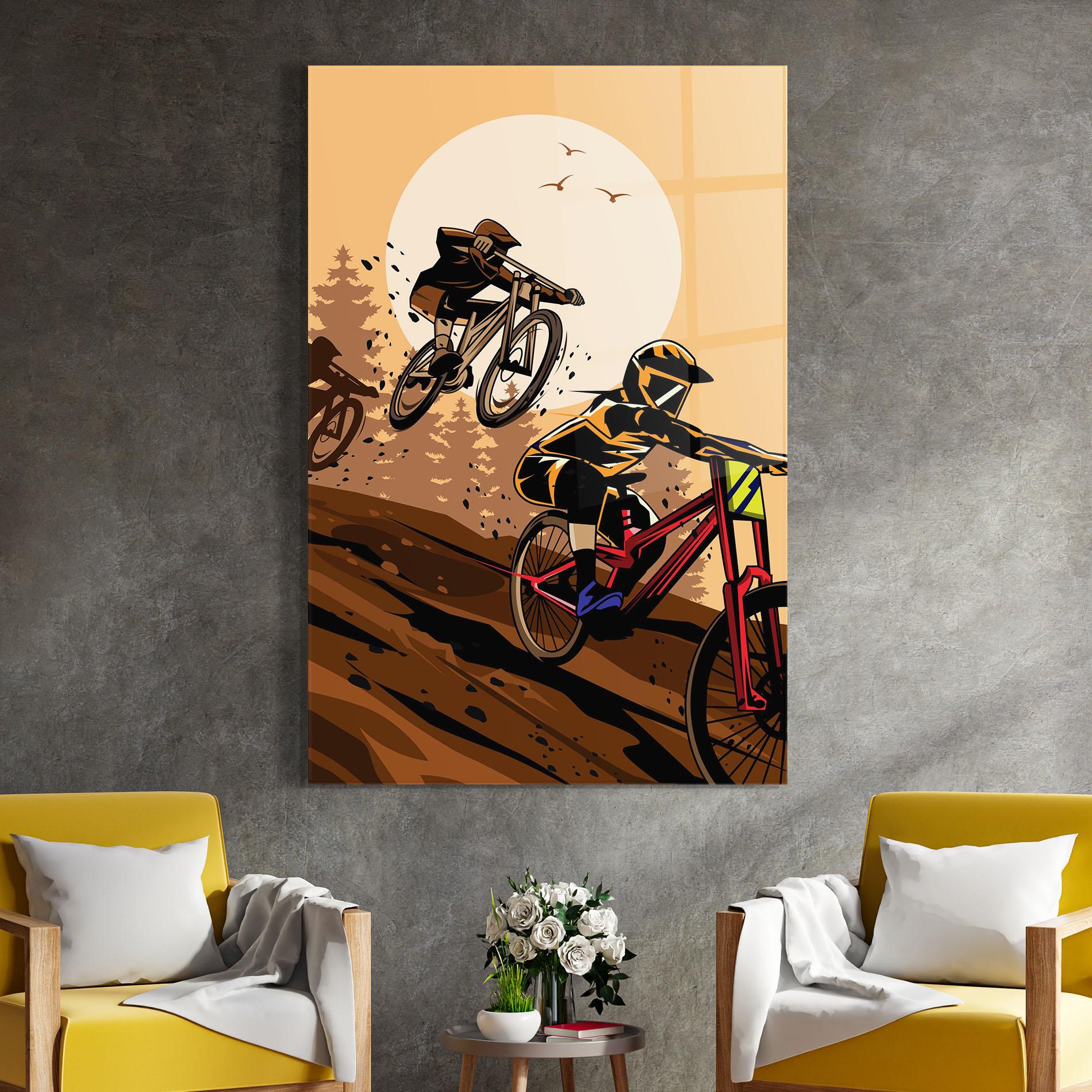 Üvegkép Downhill Bike mockup 4