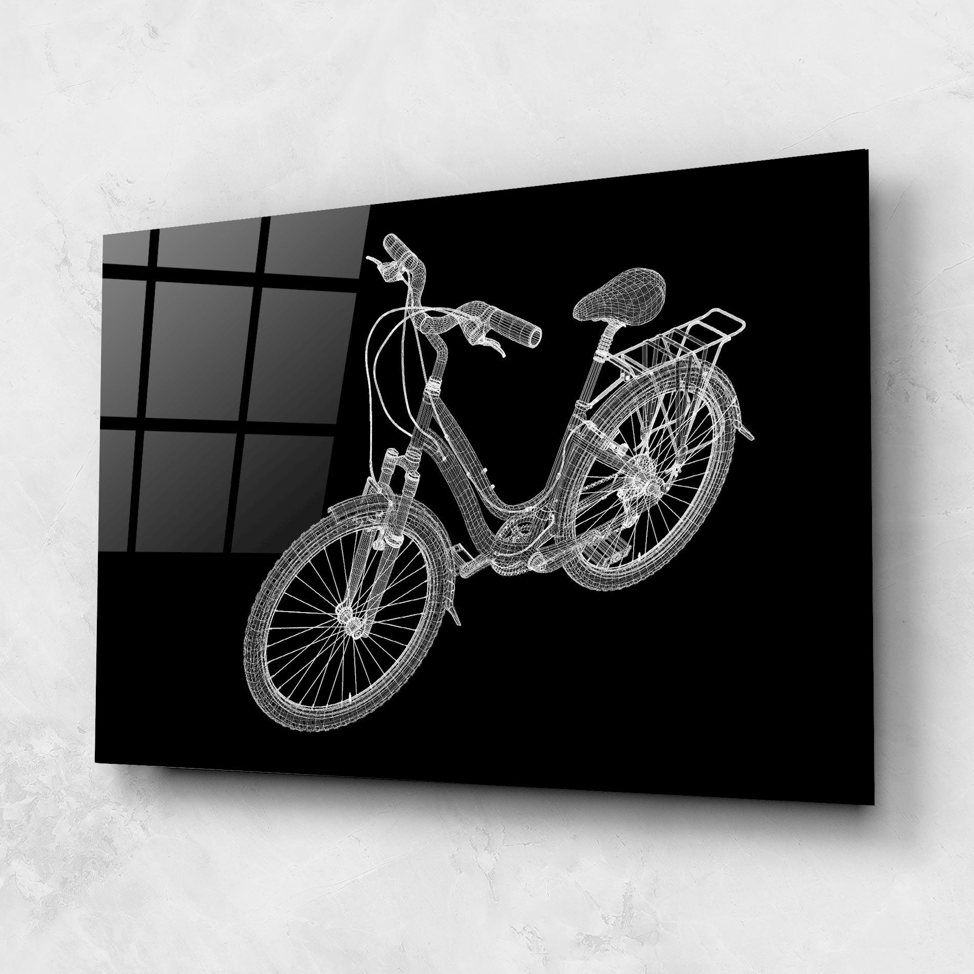 Üvegkép Bicycle 3d Model mockup 1