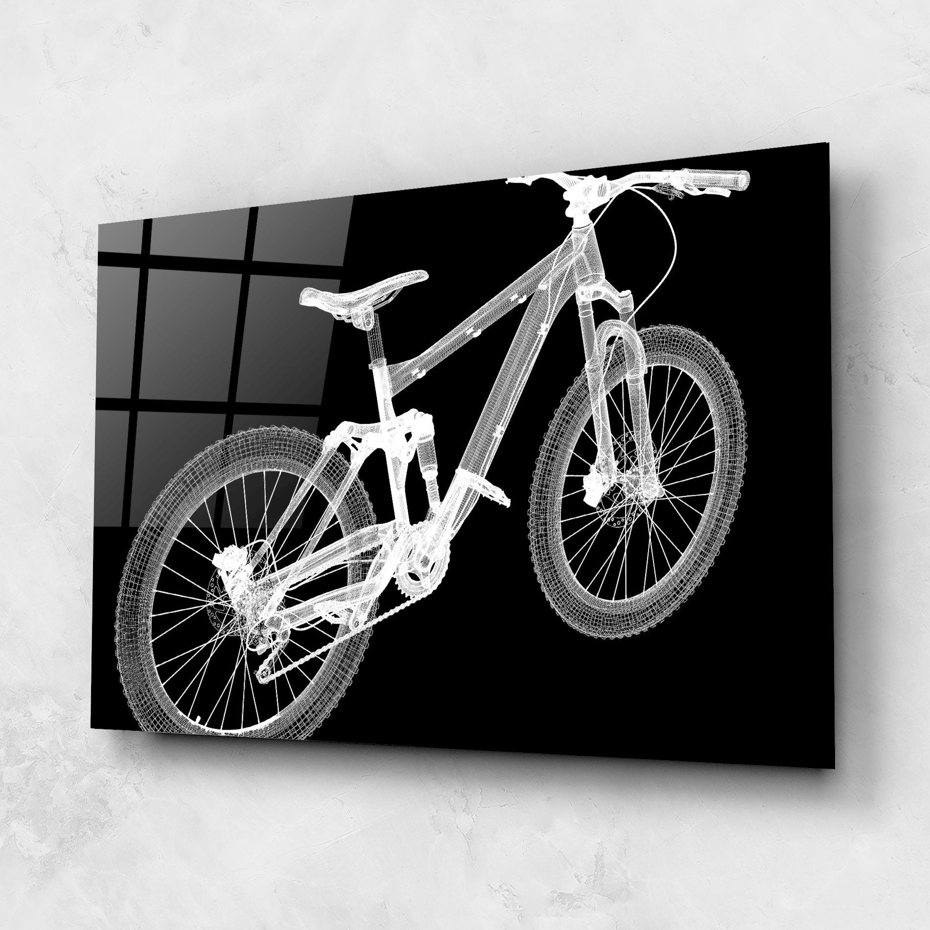 Üvegkép Bike 3d Model mockup 1