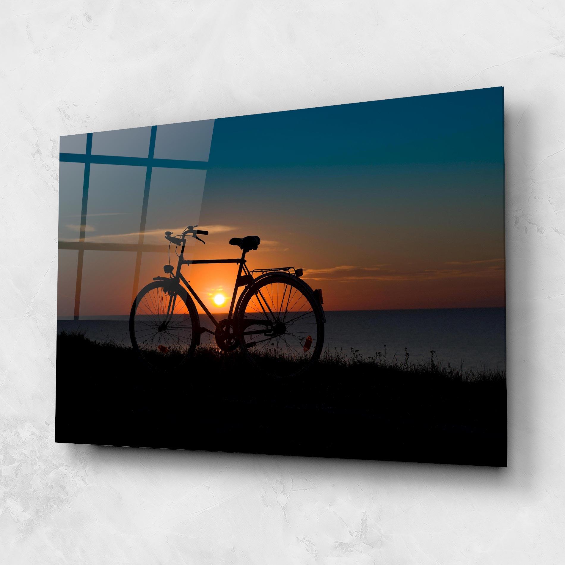 Üvegkép Bike Silhouette mockup 1