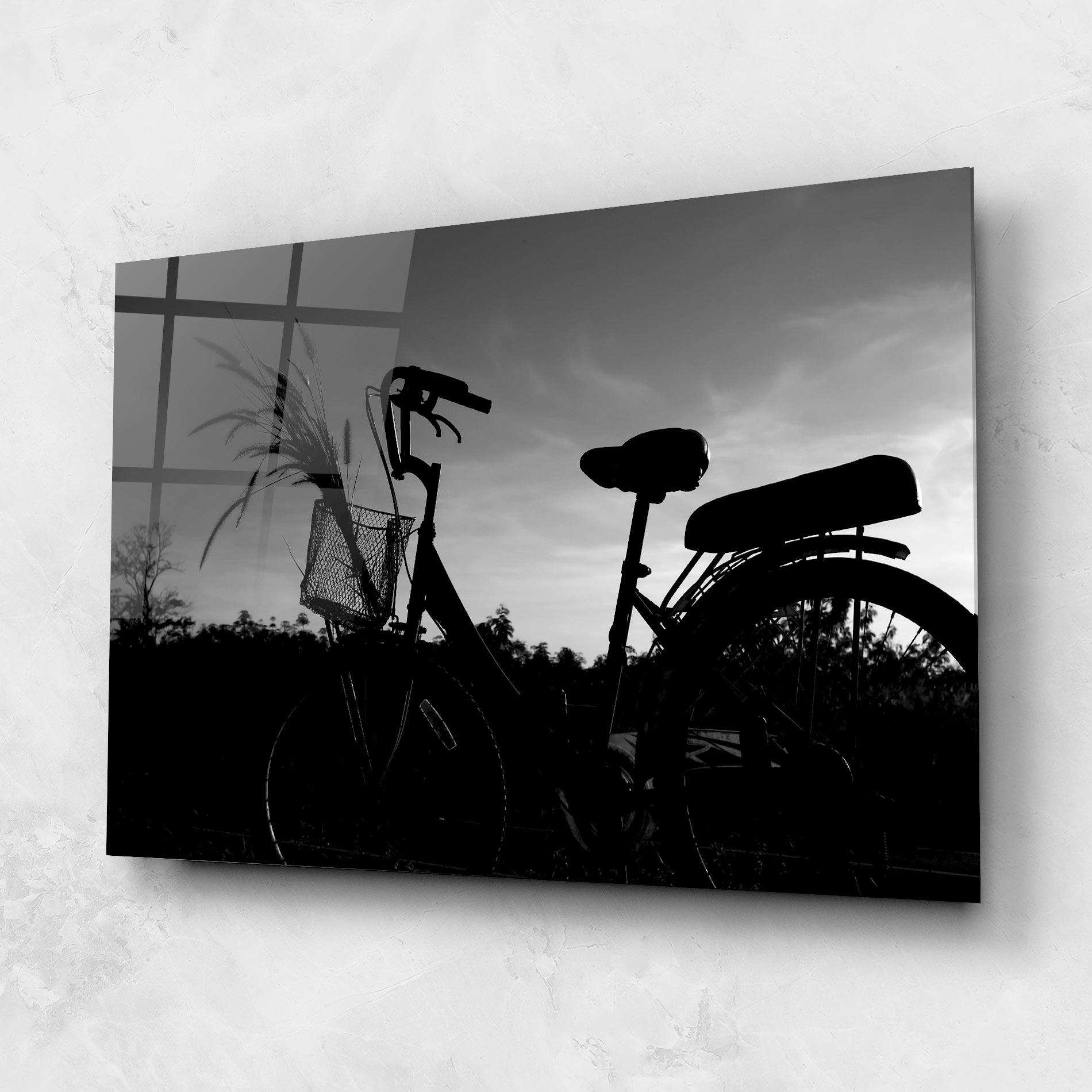 Üvegkép Black Bike Shilouette mockup 1