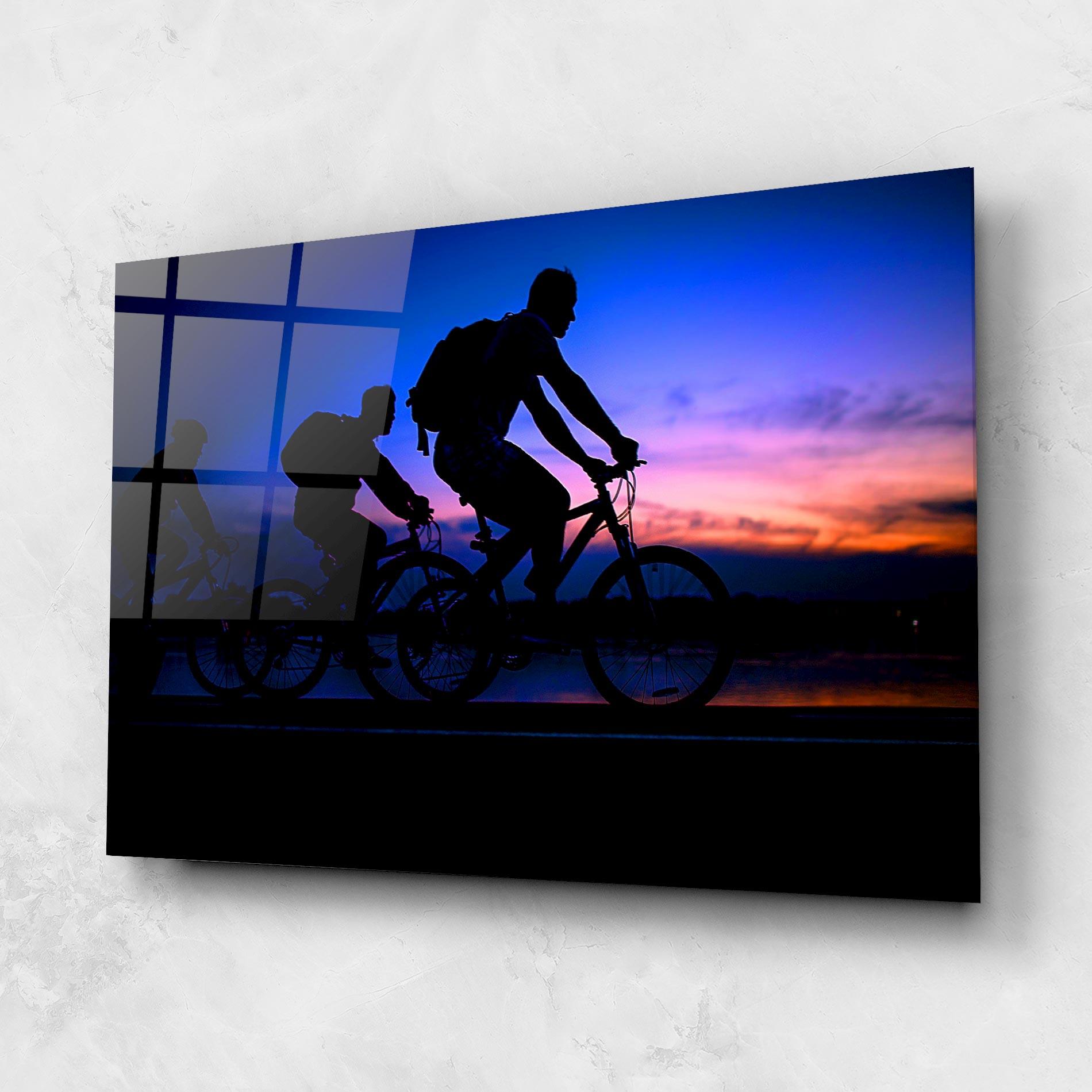 Üvegkép Dark Blue Sky Shilouette mockup 1