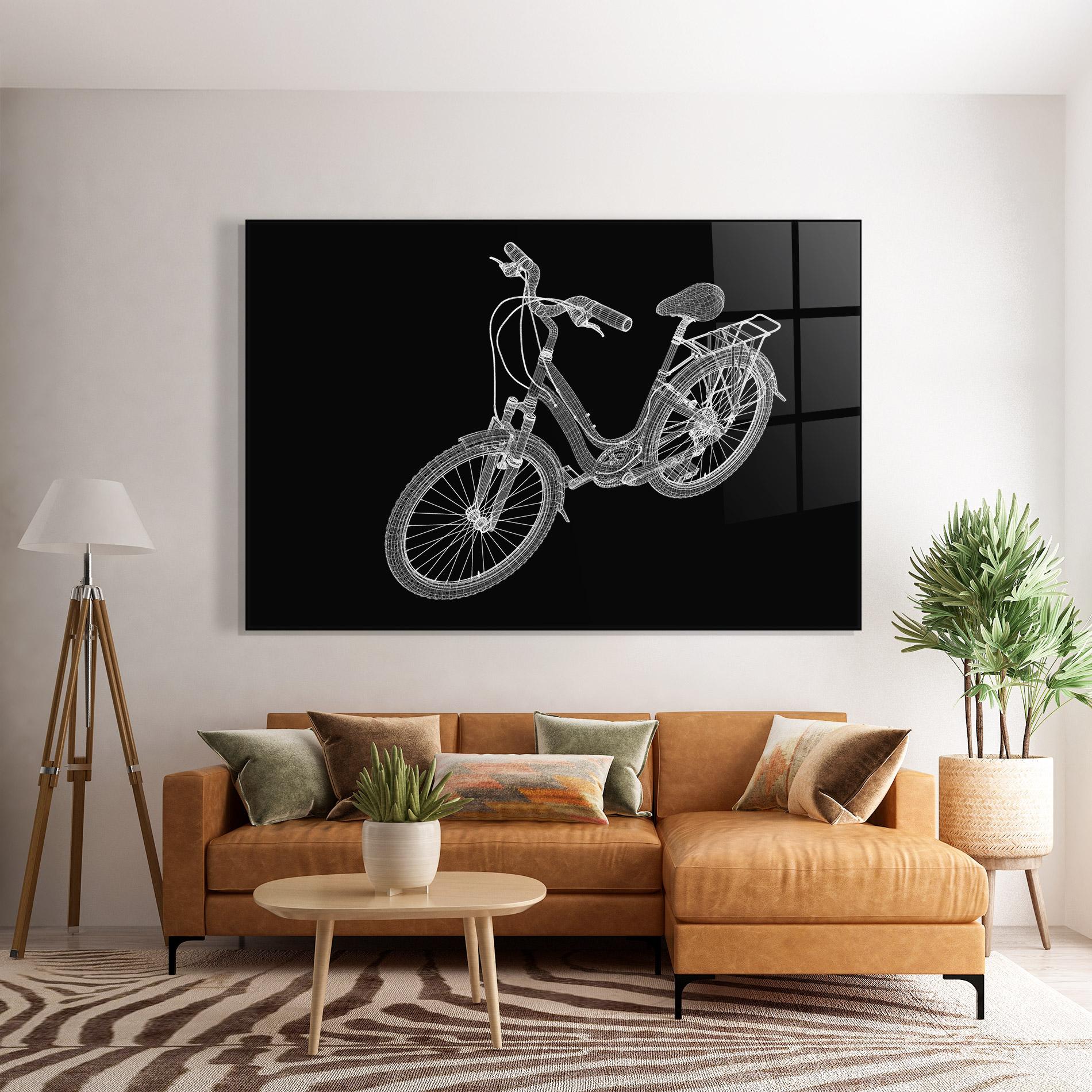 Üvegkép Bicycle 3d Model mockup 7